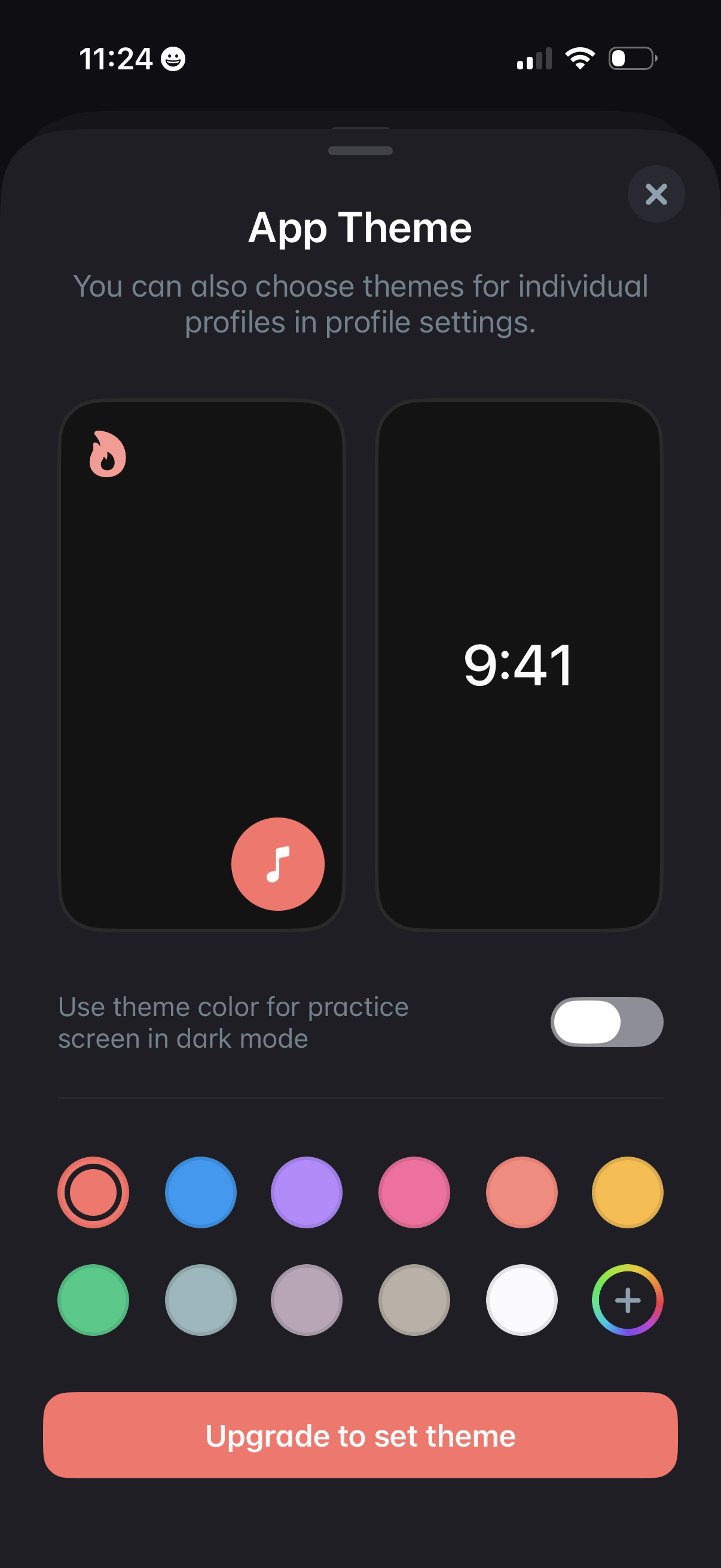 andante change theme
