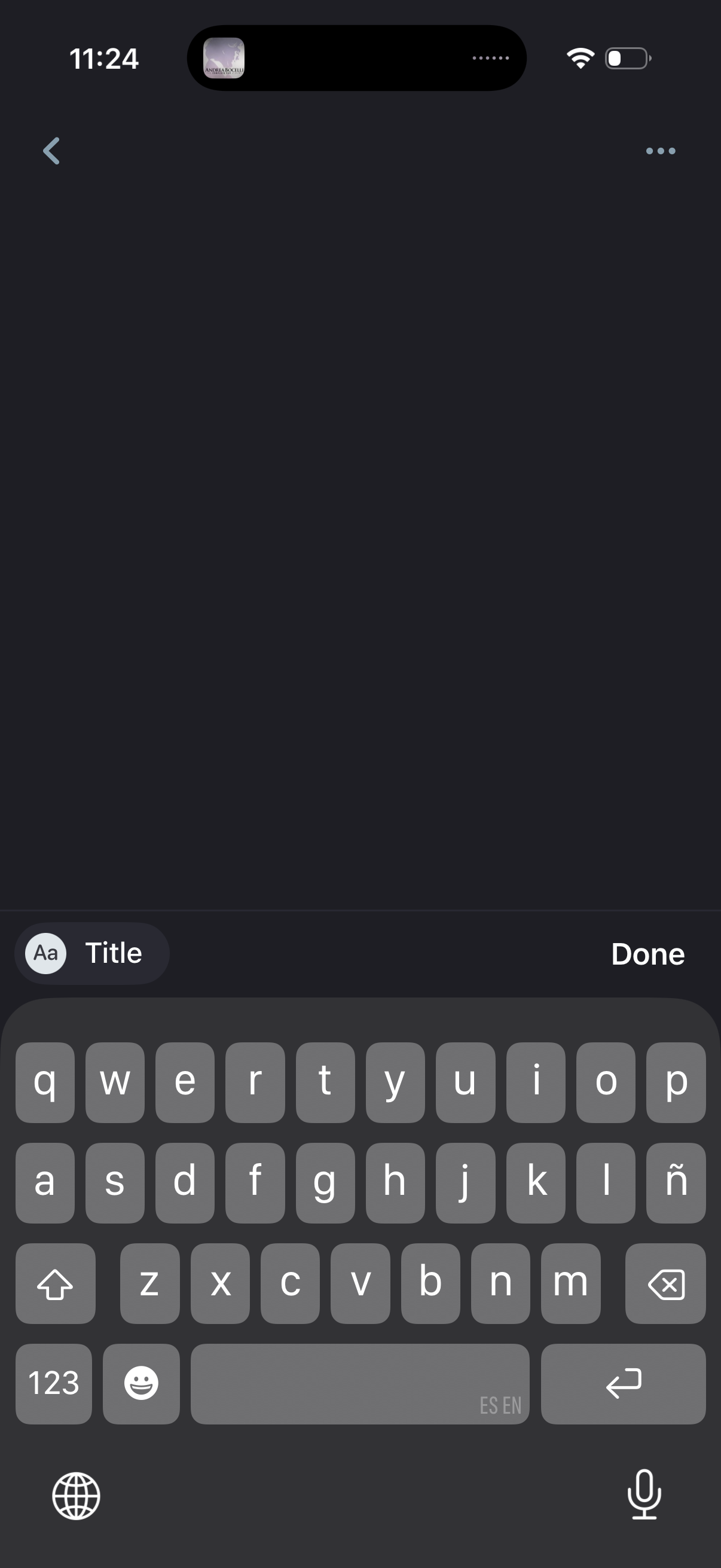andante create a journal entry
