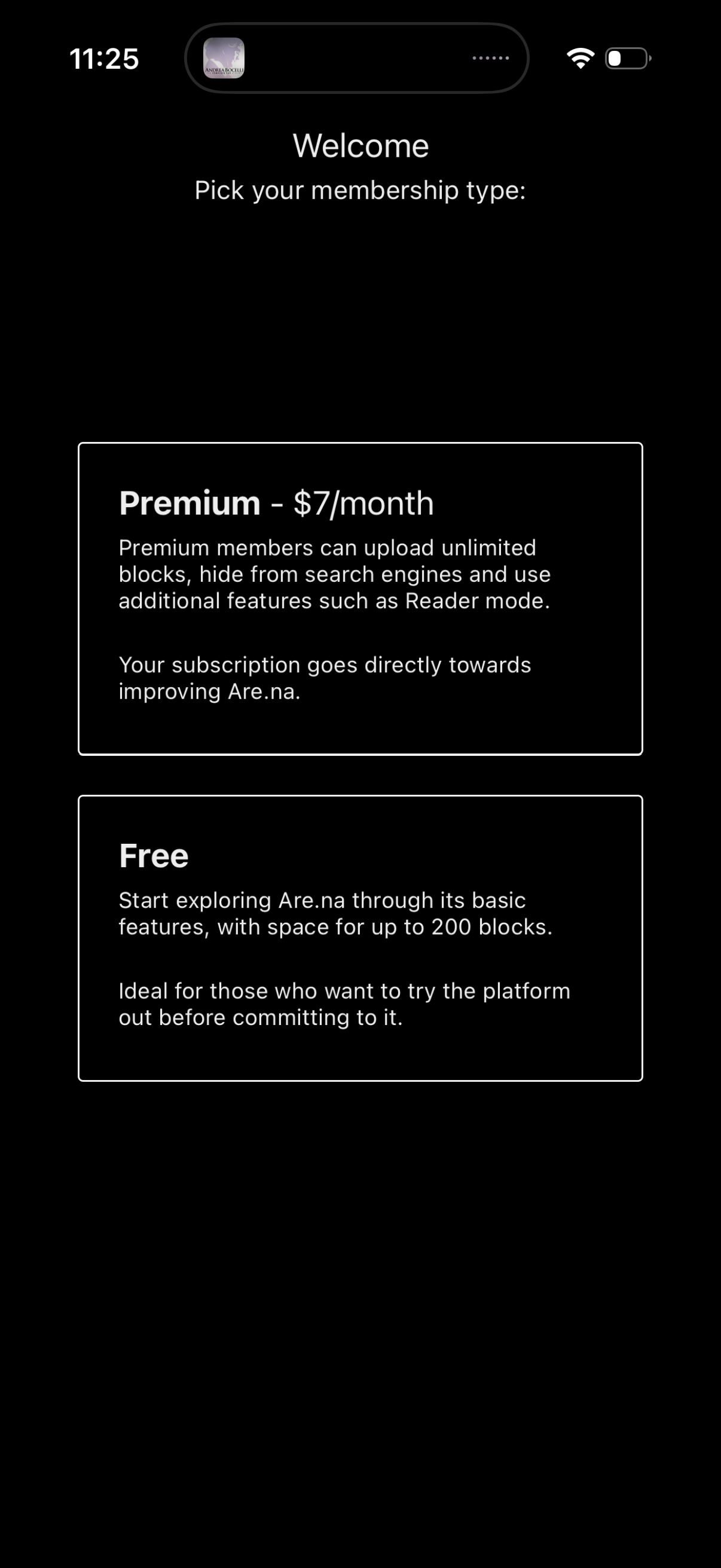 andante app screenshot 1