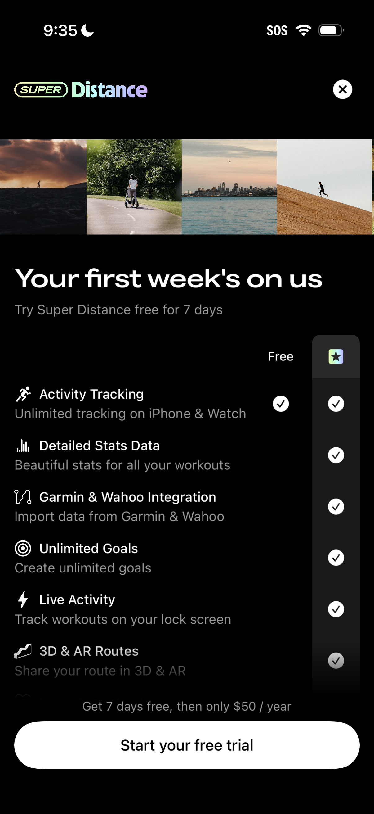 any-distance app screenshot 1