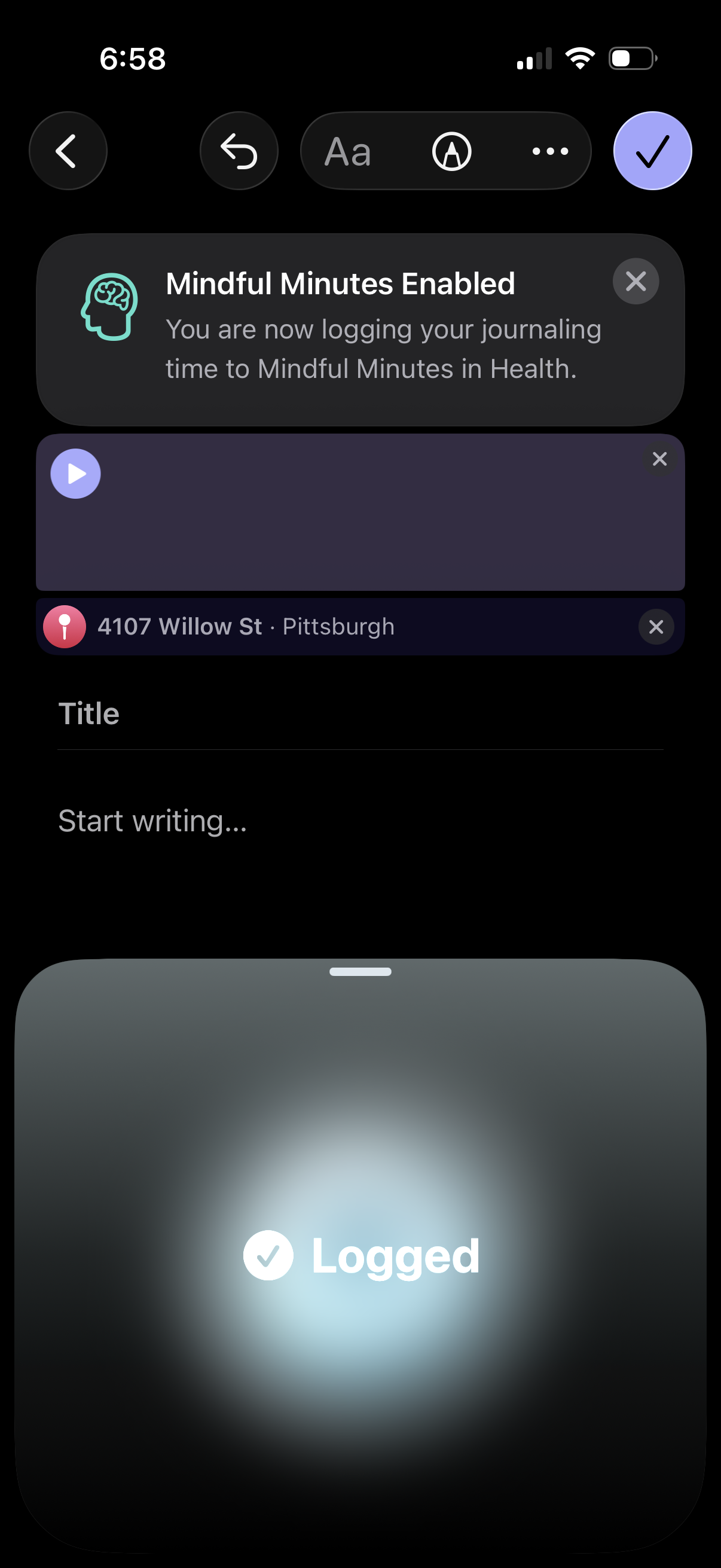 apple-journal app screenshot 1