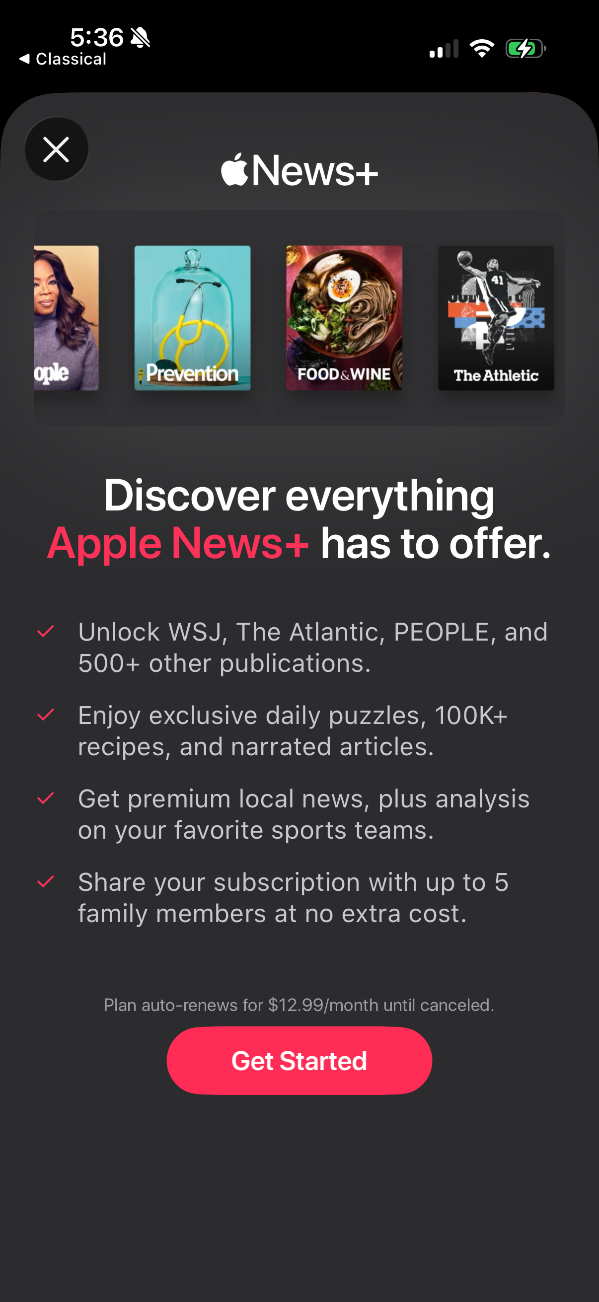 apple-news screen