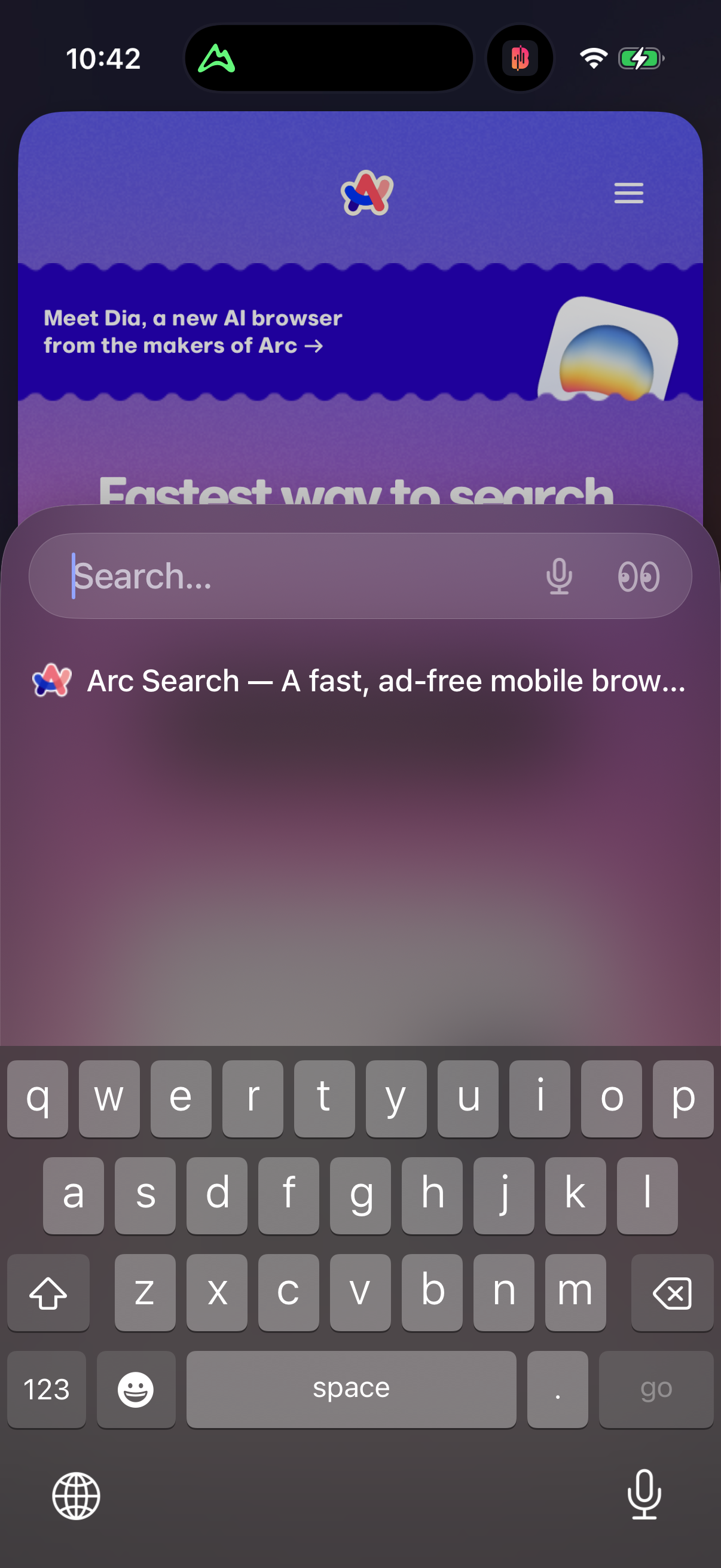 Step 1 of arc-search Main_tabs