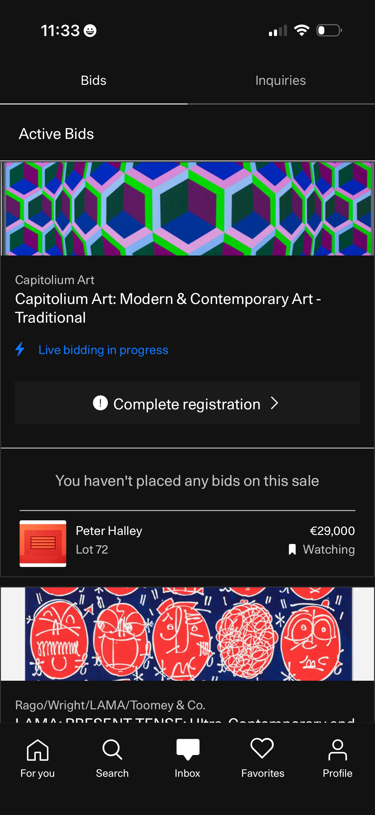 artsy view inquiries