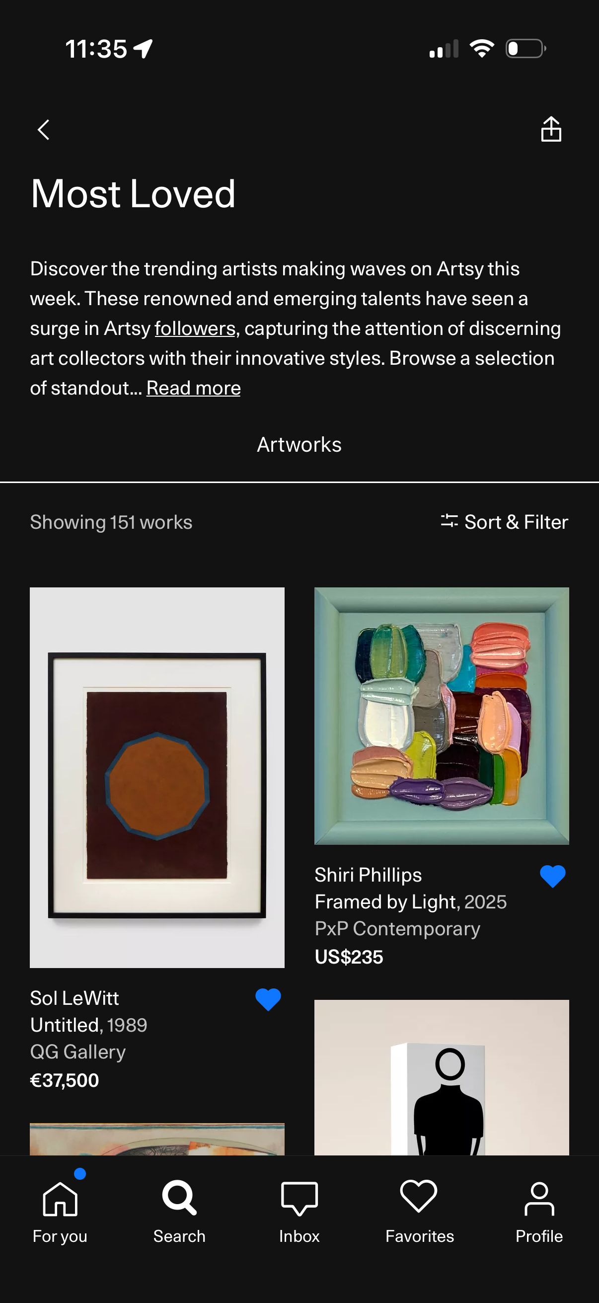 artsy browse discovery picks