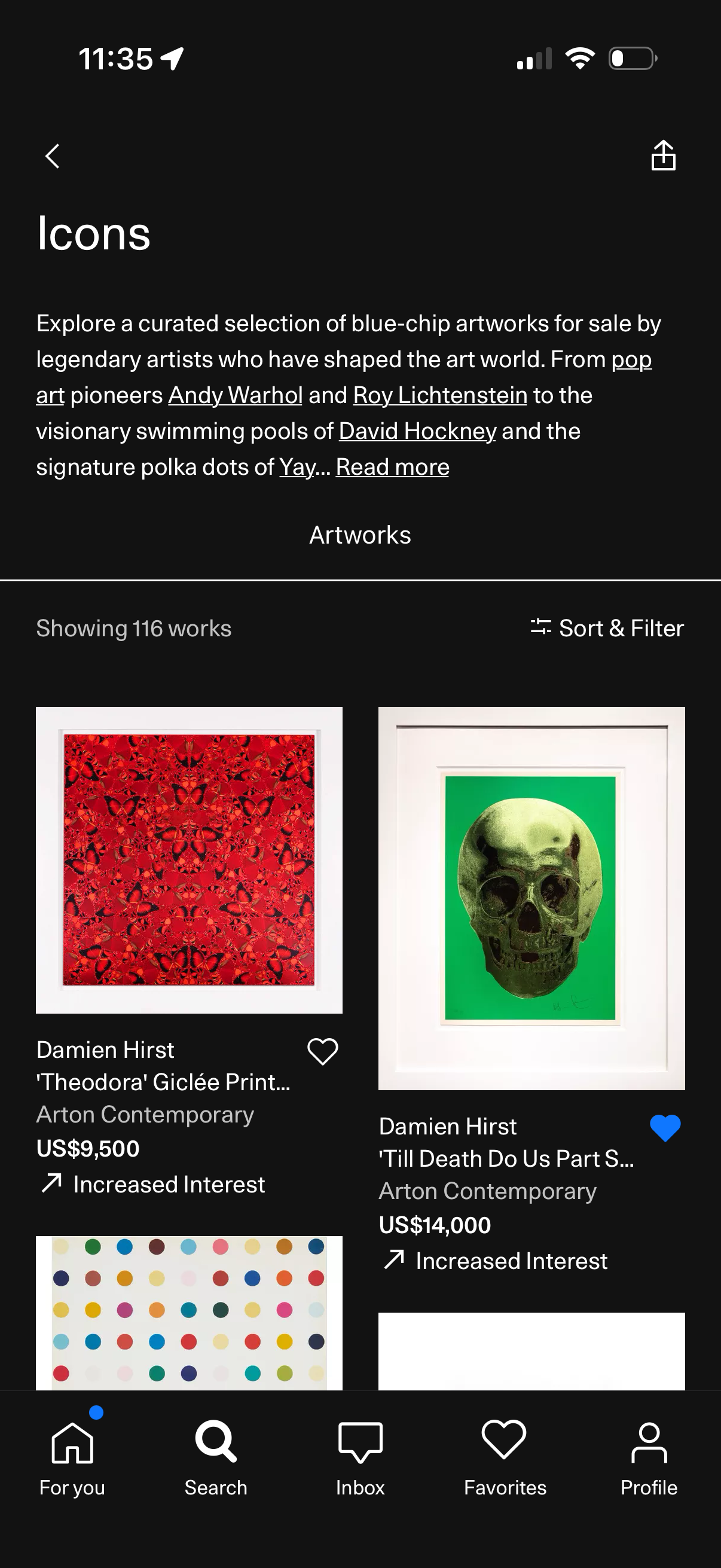 artsy app screenshot 37