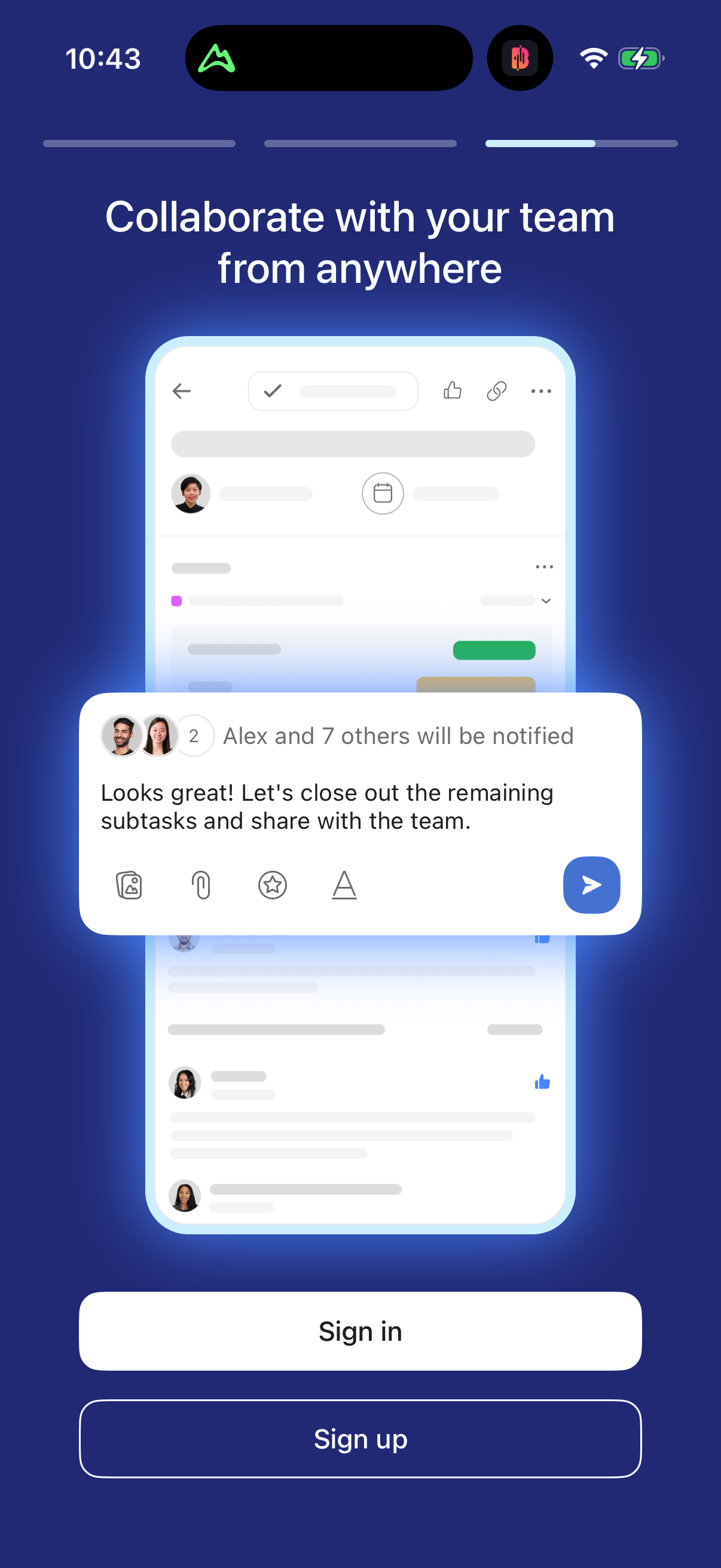Step 1 of asana Main_tabs