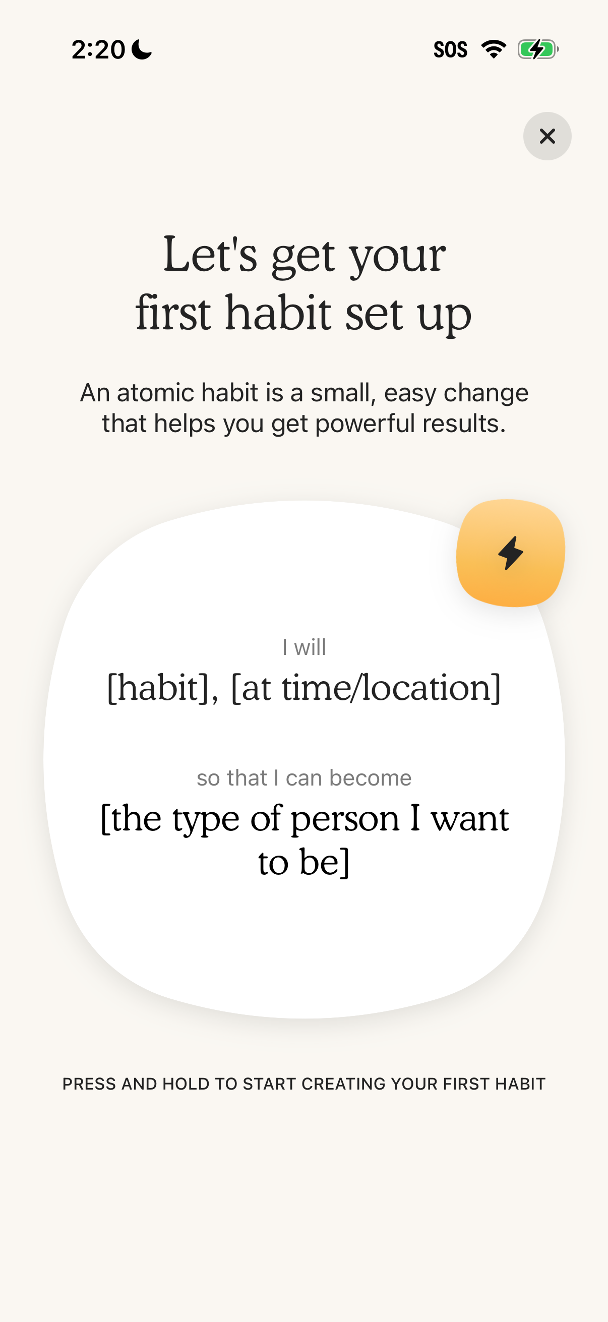 Step 3 of Atoms Onboarding