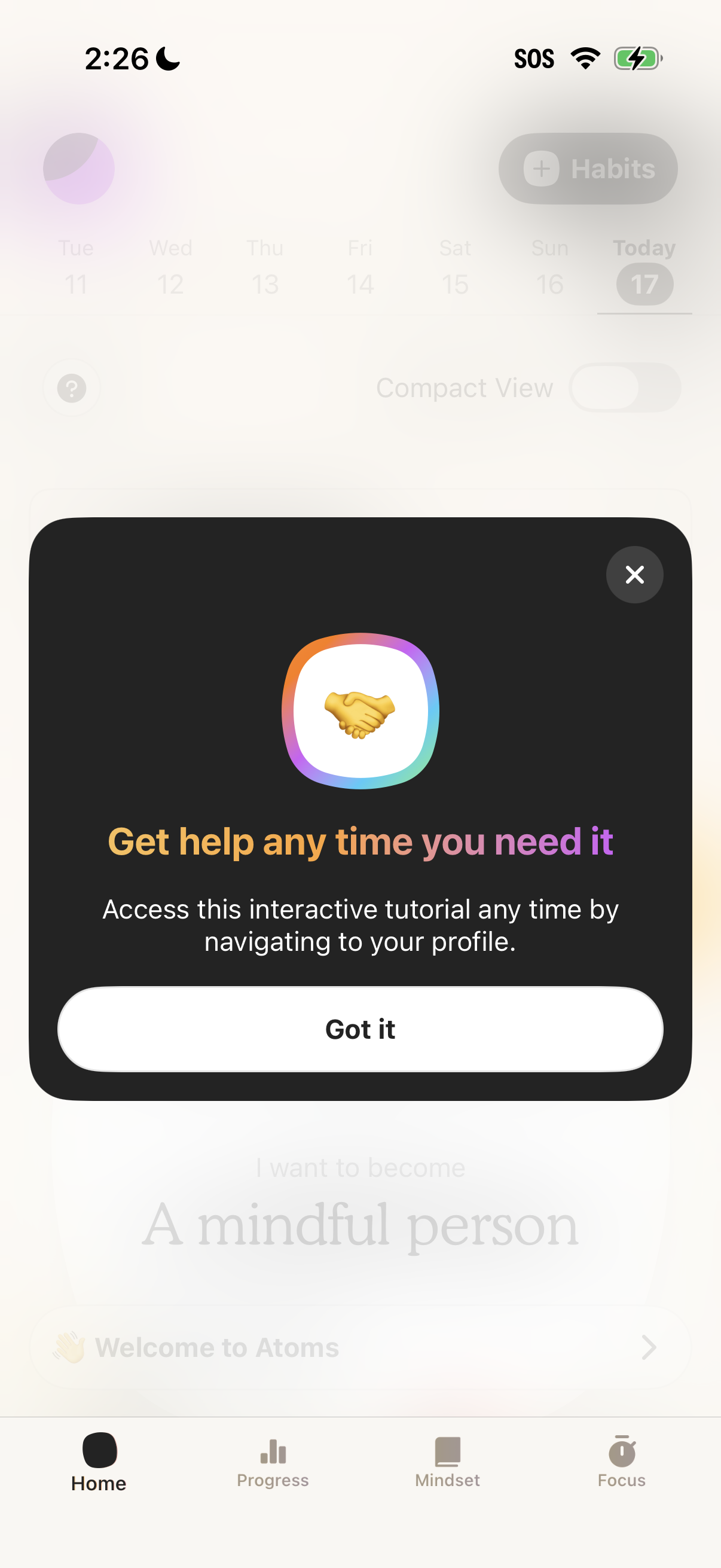 atoms screen