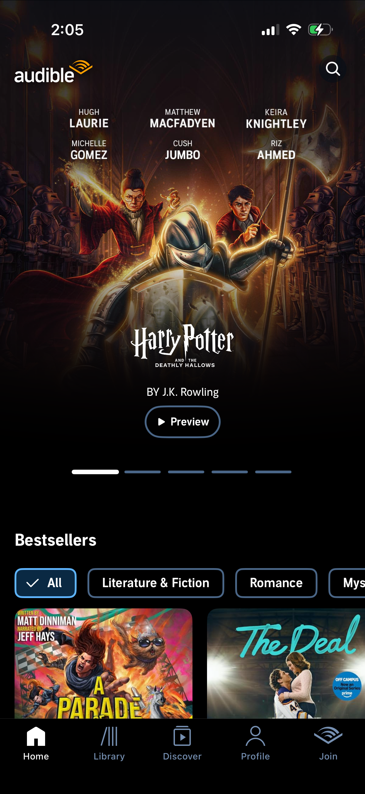Step 1 of audible Paywall