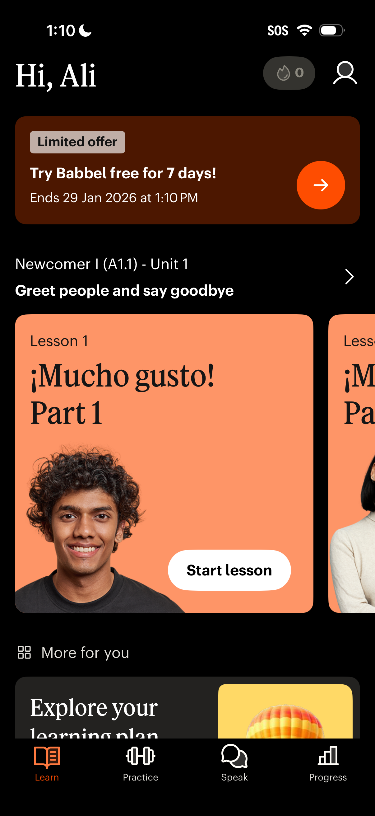 babbel app screenshot 1