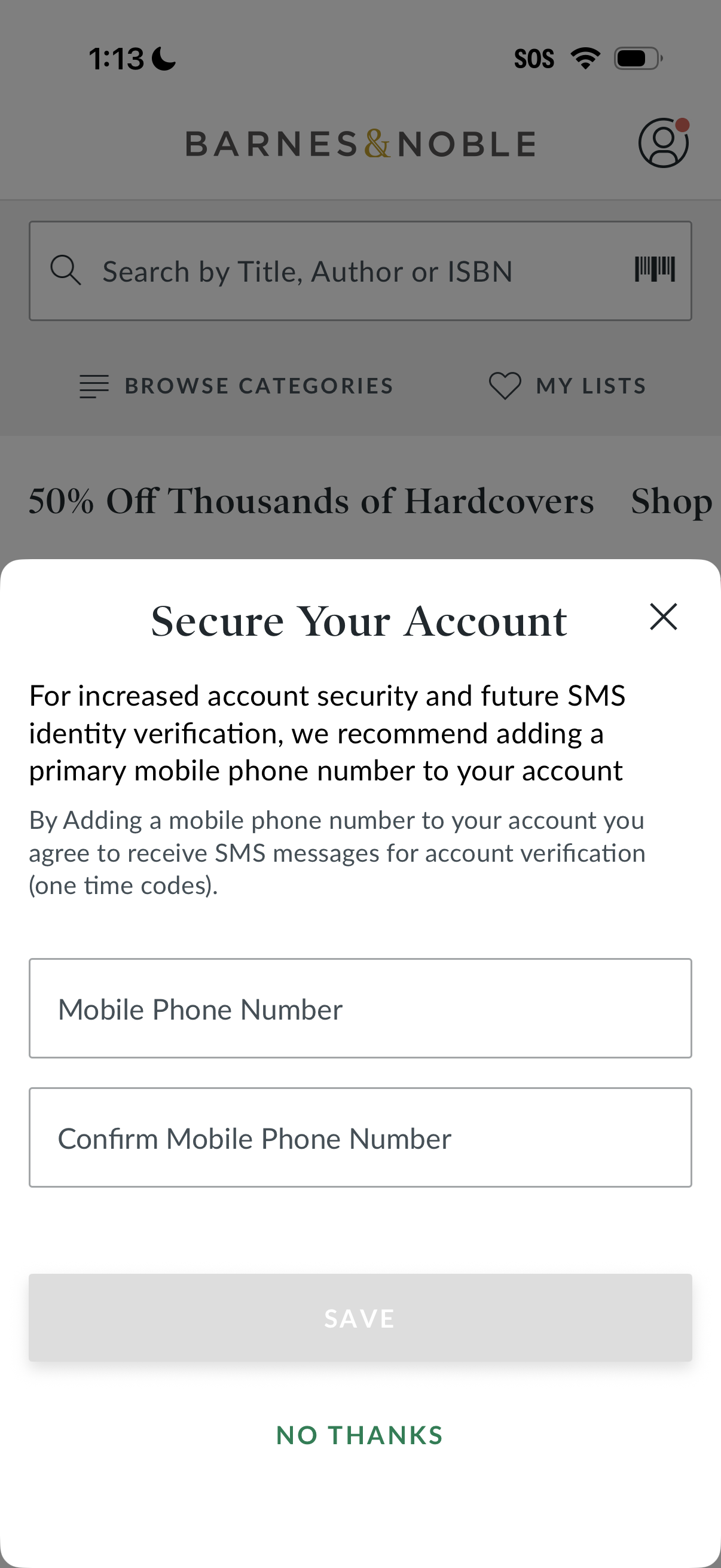 barnes app screenshot 1