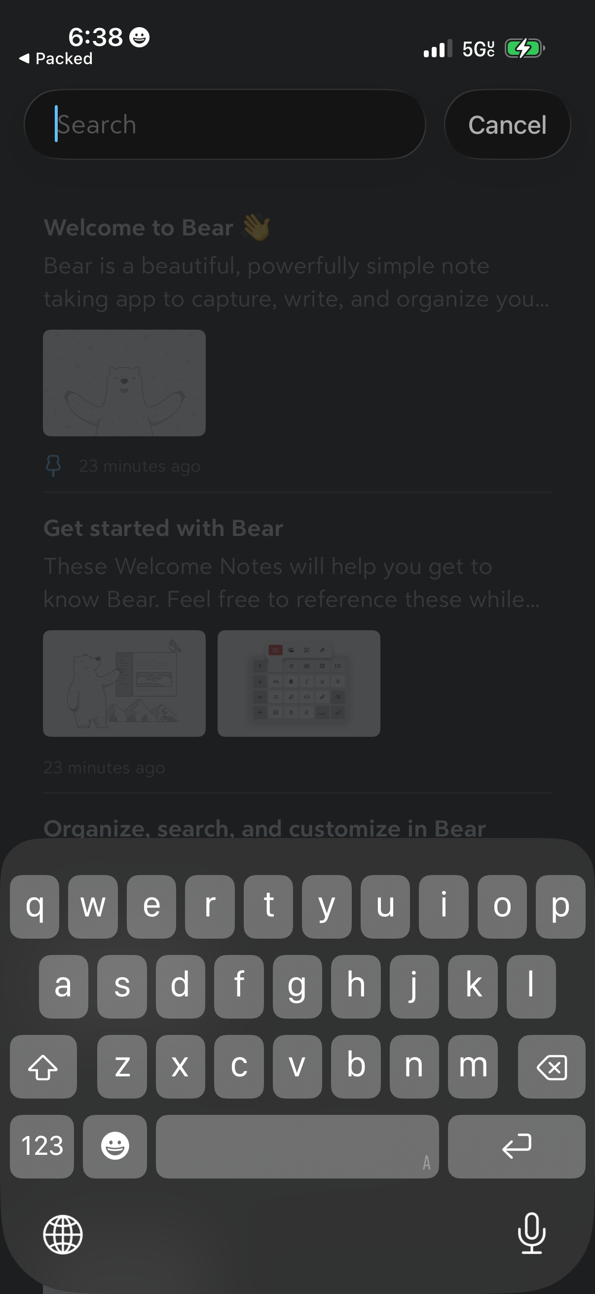 bear screen