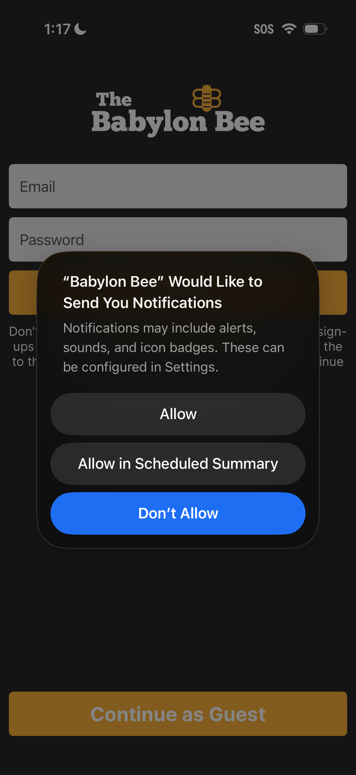 bee app screenshot 1