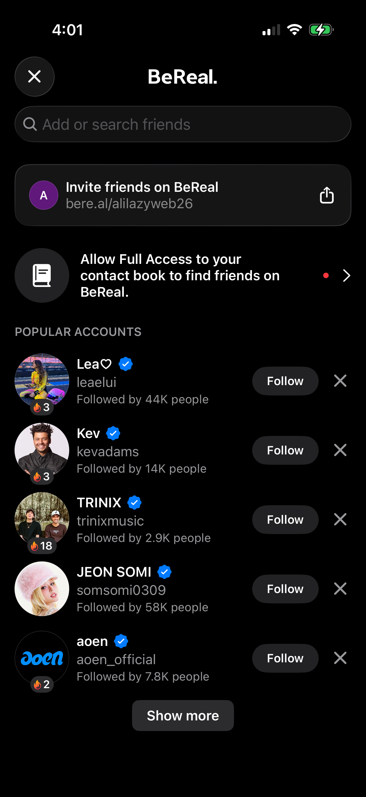 bereal screen