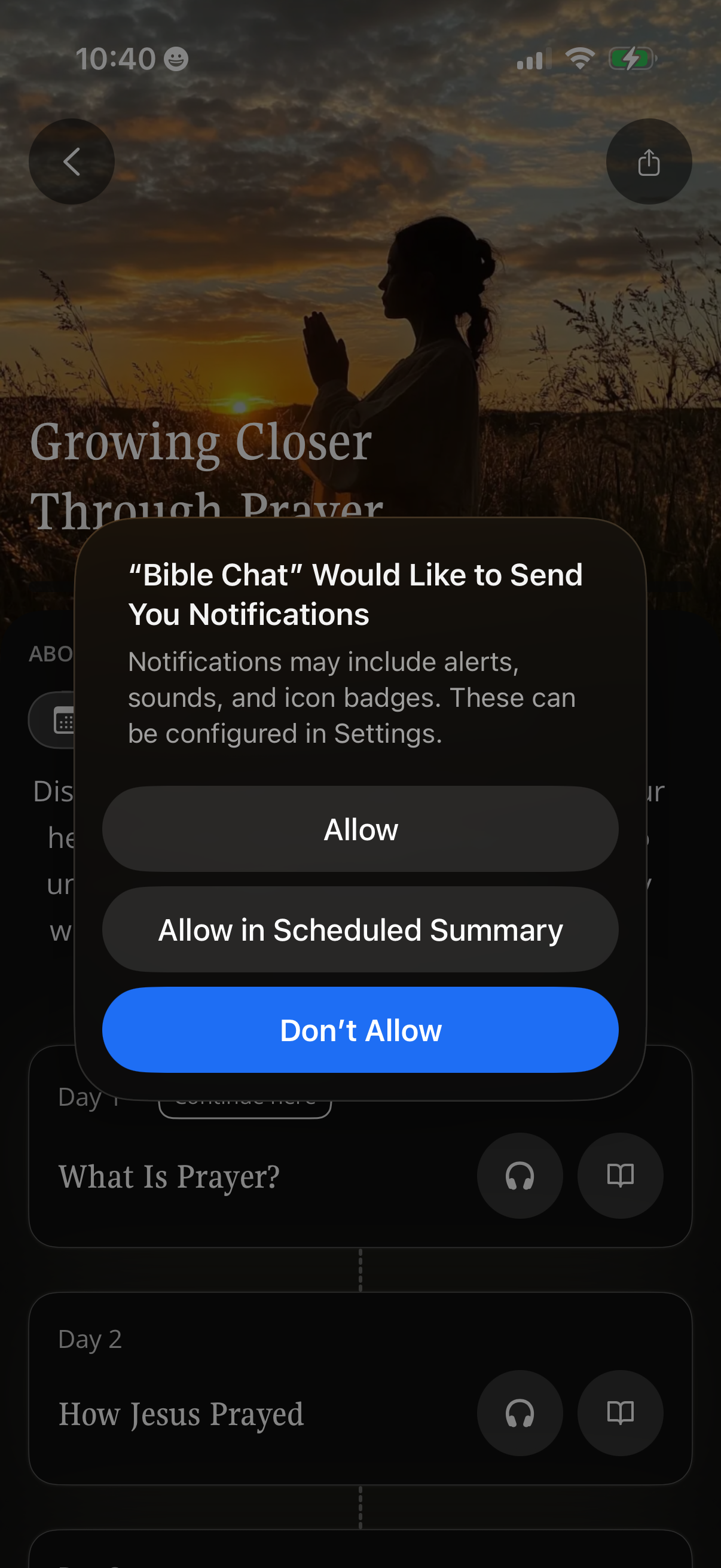 bible-chat screen