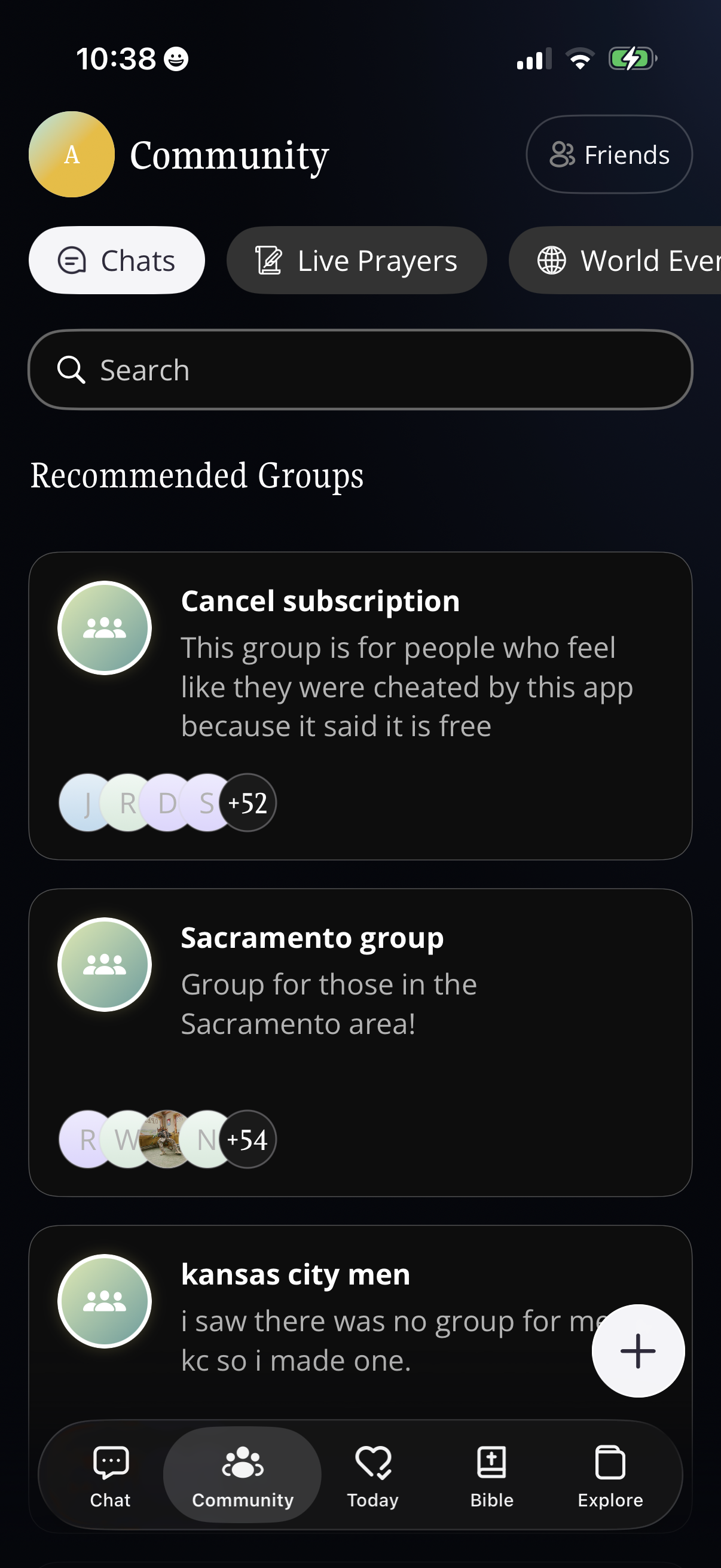 bible-chat screen
