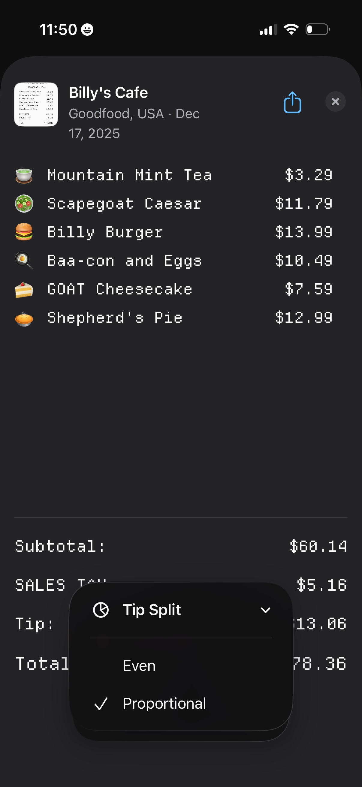 billy change tip split method