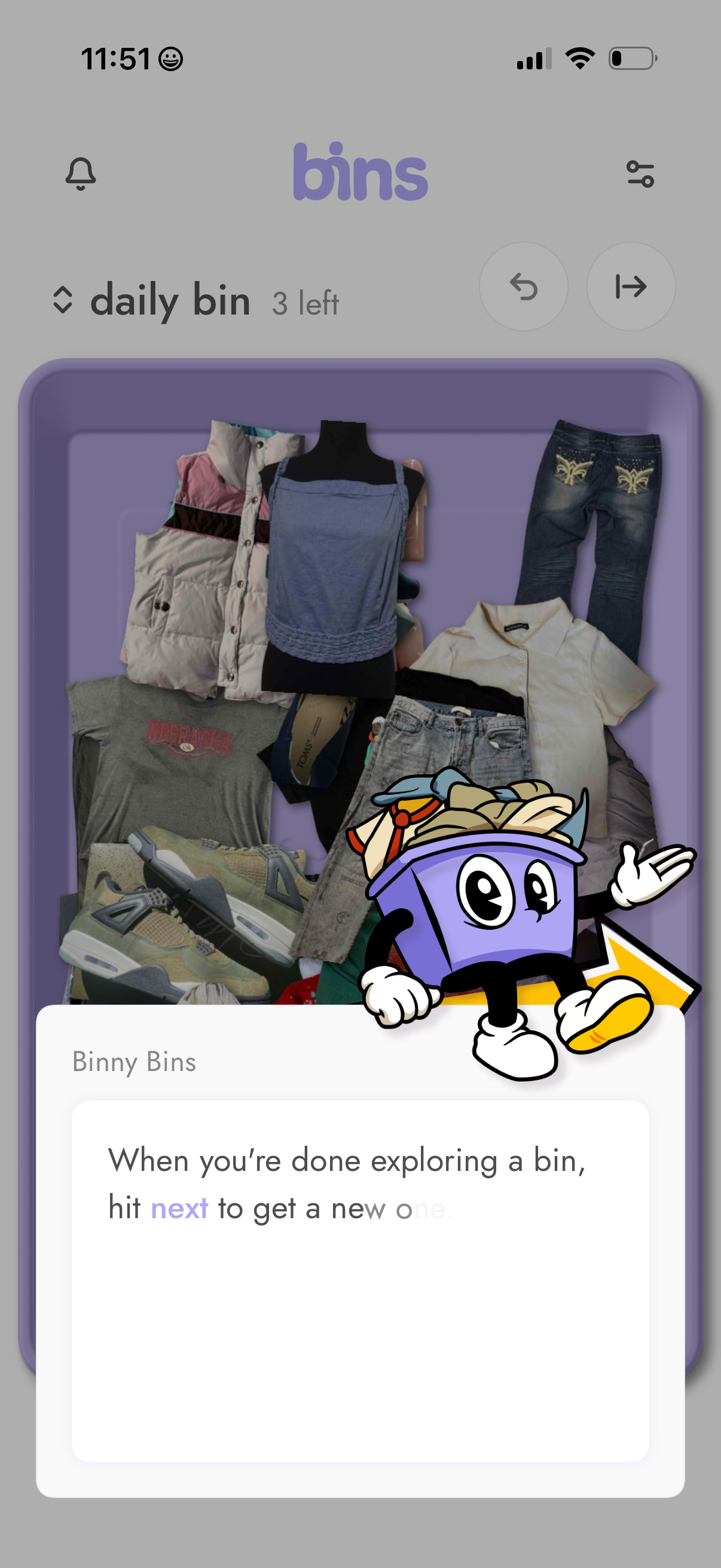 bins app screenshot 57
