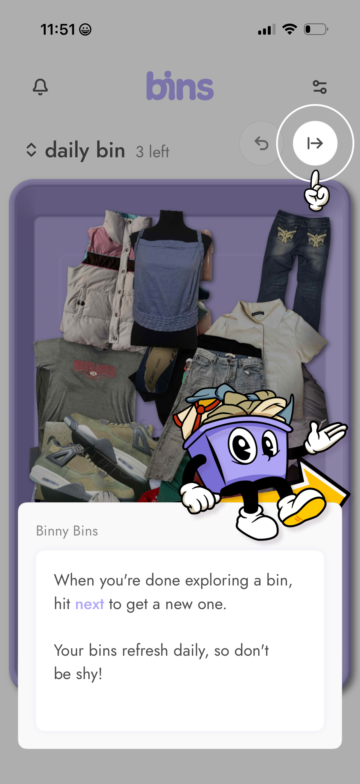 bins app screenshot 56