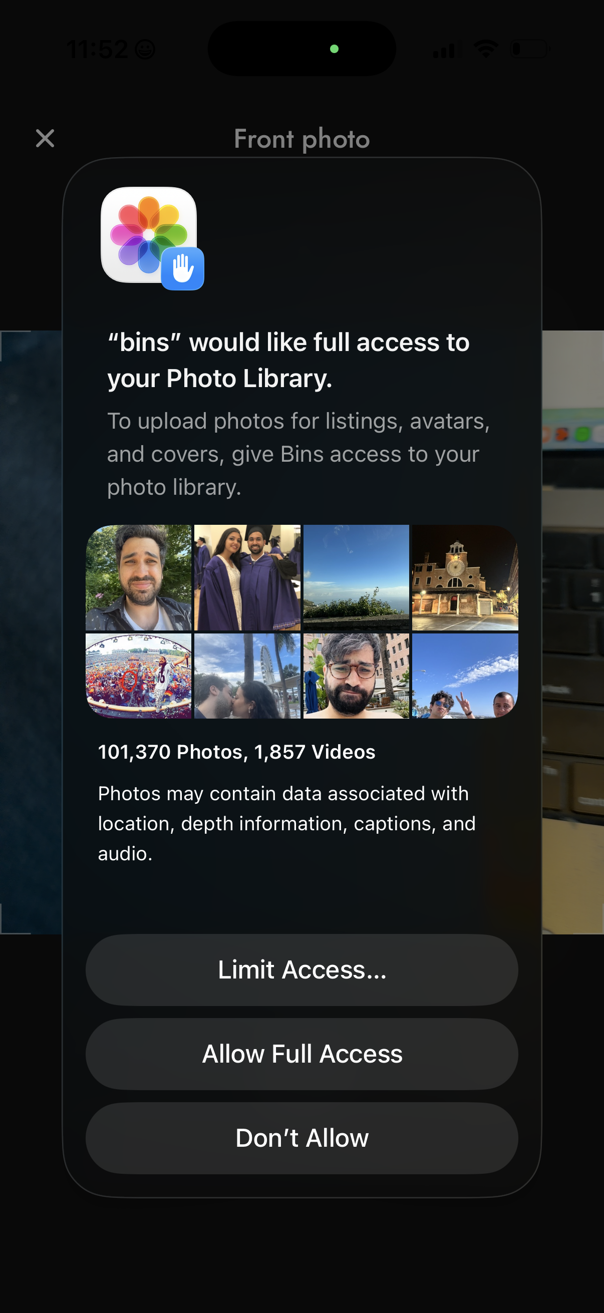 bins create listing photos