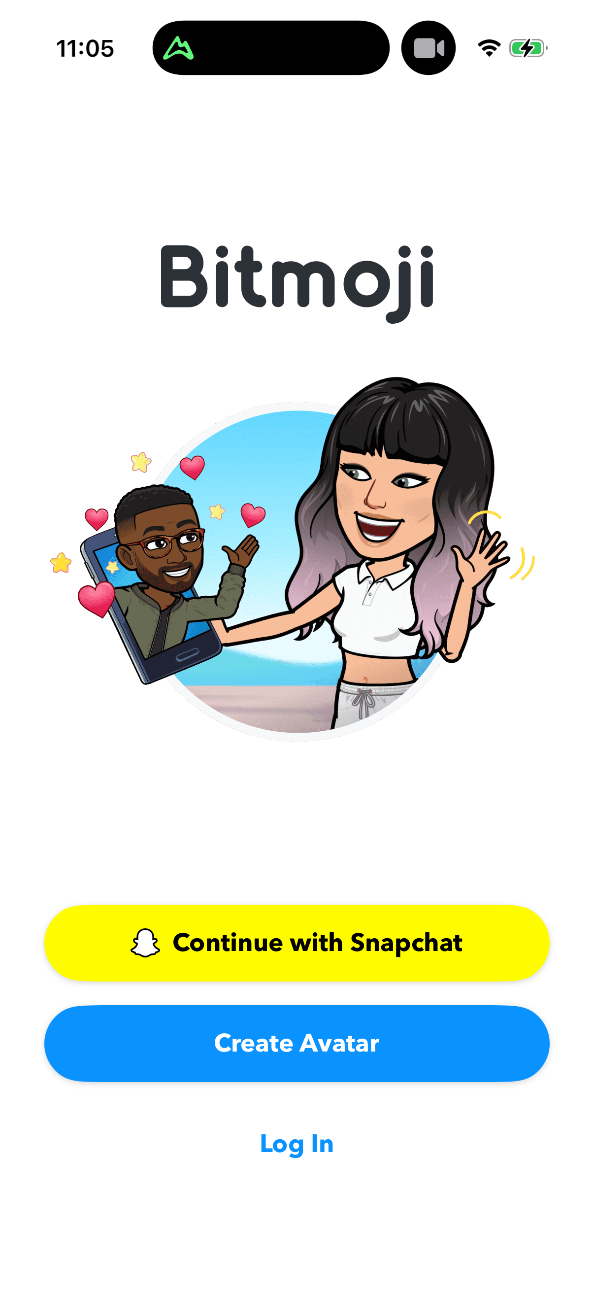 Step 1 of bitmoji Main_tabs