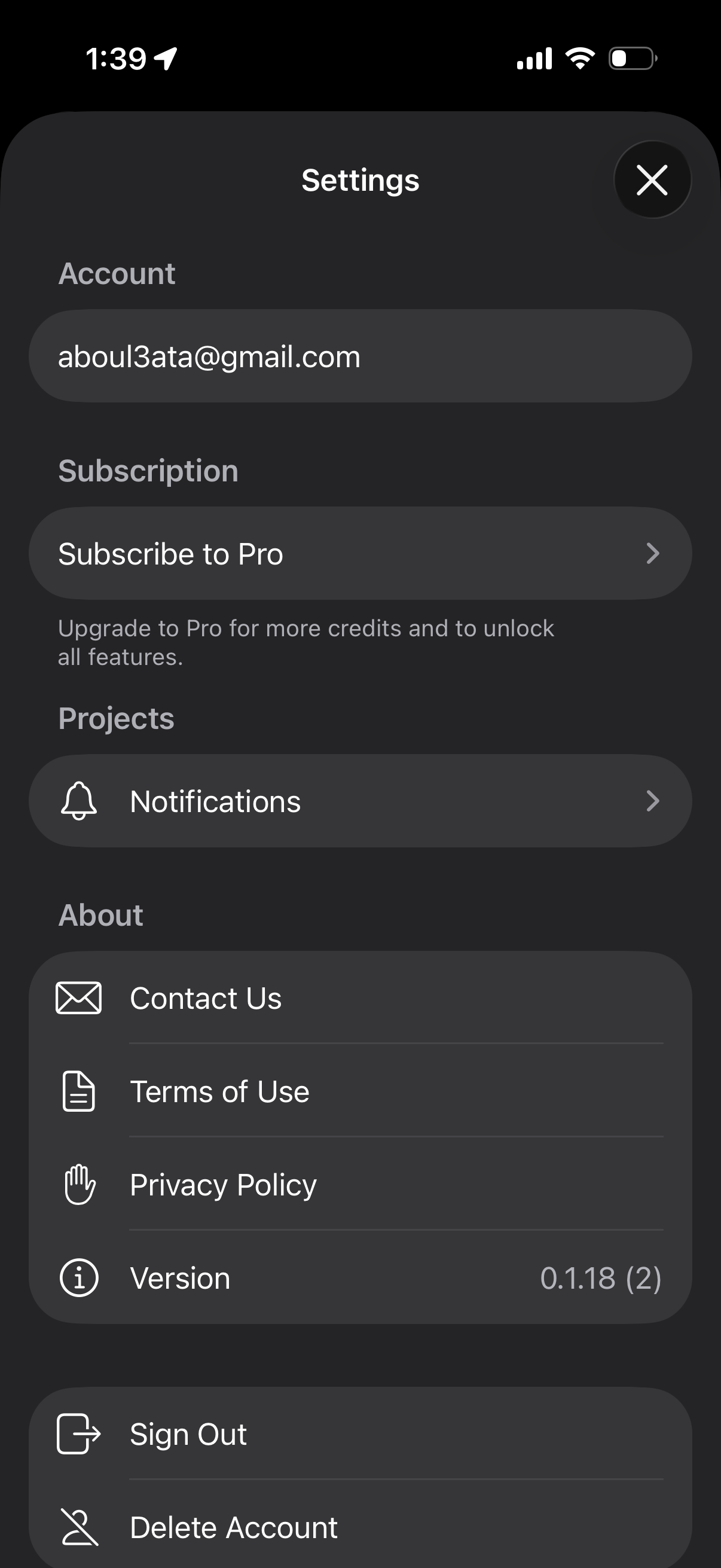 Step 1 of bitrig Upgrade subscription