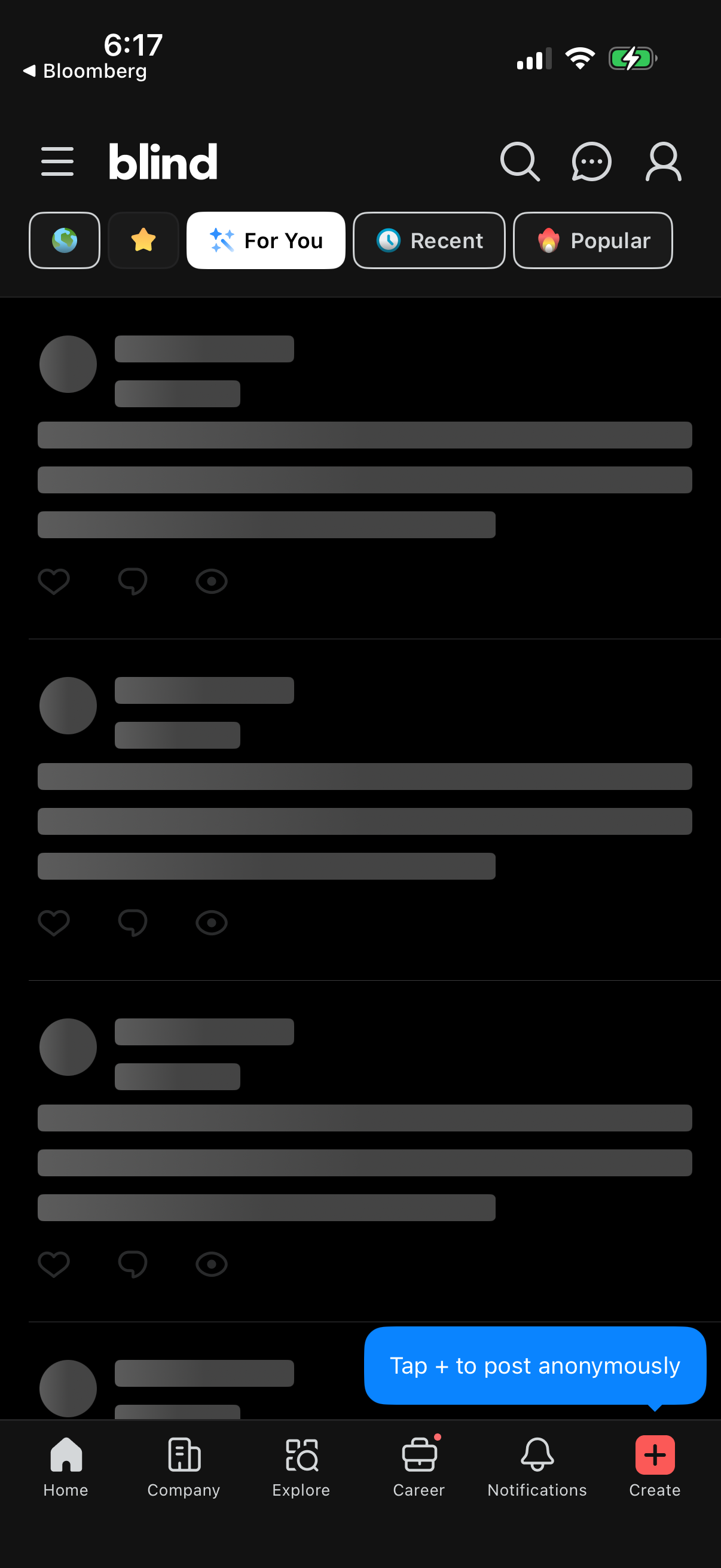 blind app screenshot 1