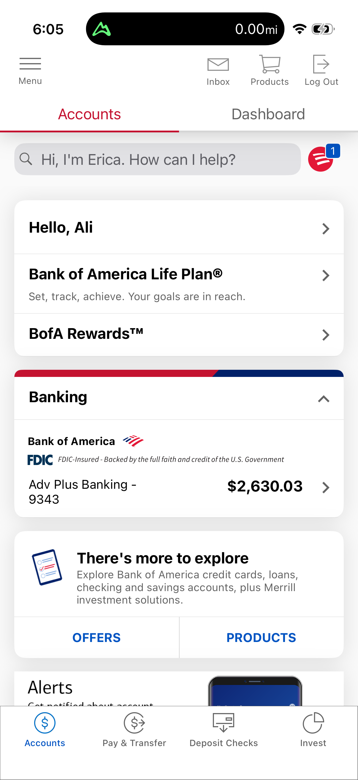 Step 1 of bofa Main_tabs