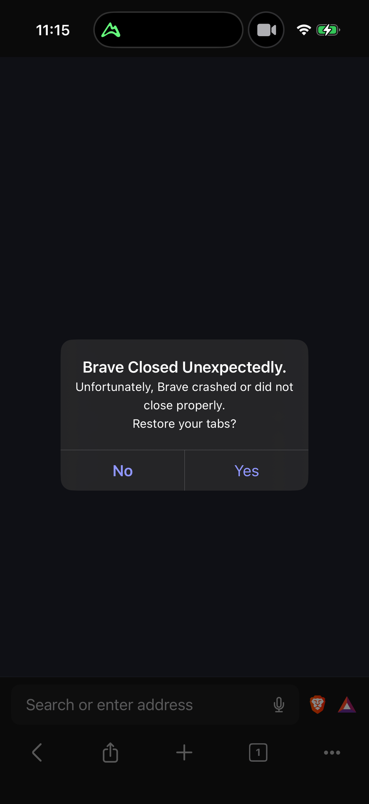 Step 1 of brave Main_tabs