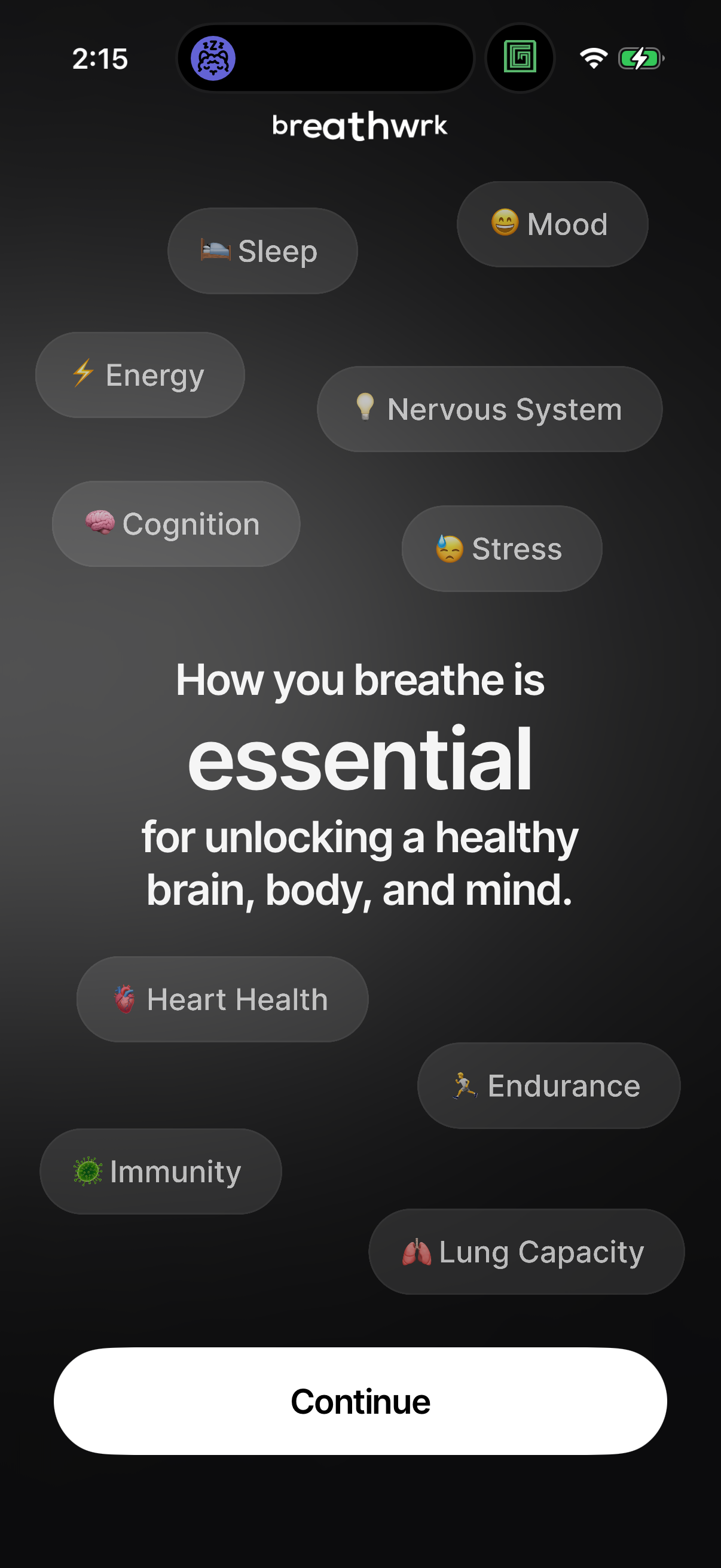 Step 5 of breathwrk Onboarding 2
