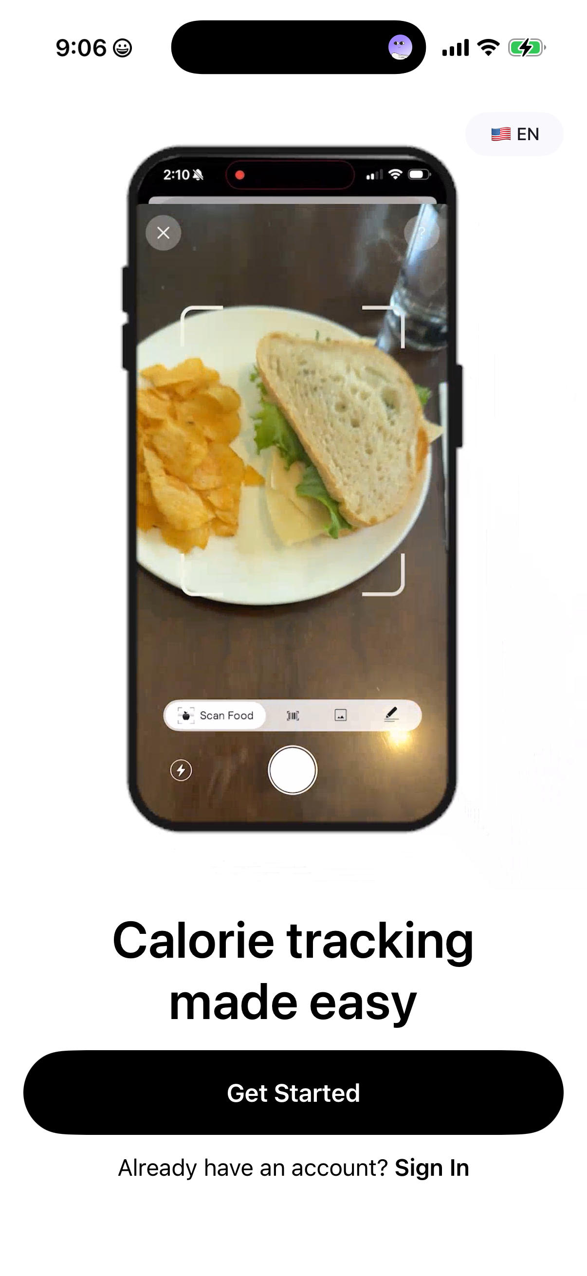 Step 1 of Cal Ai Onboarding