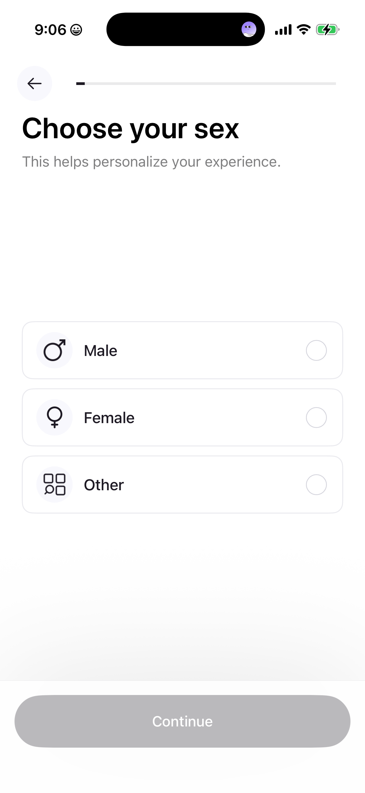 Step 2 of Cal Ai Onboarding