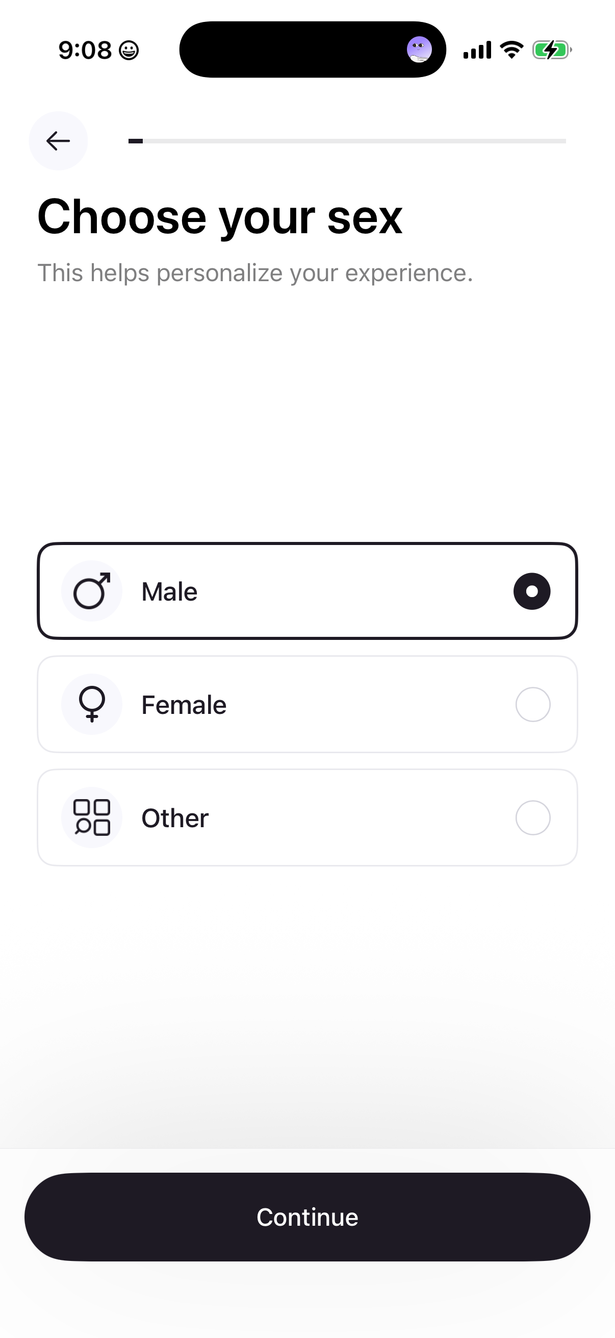 Step 3 of Cal Ai Onboarding