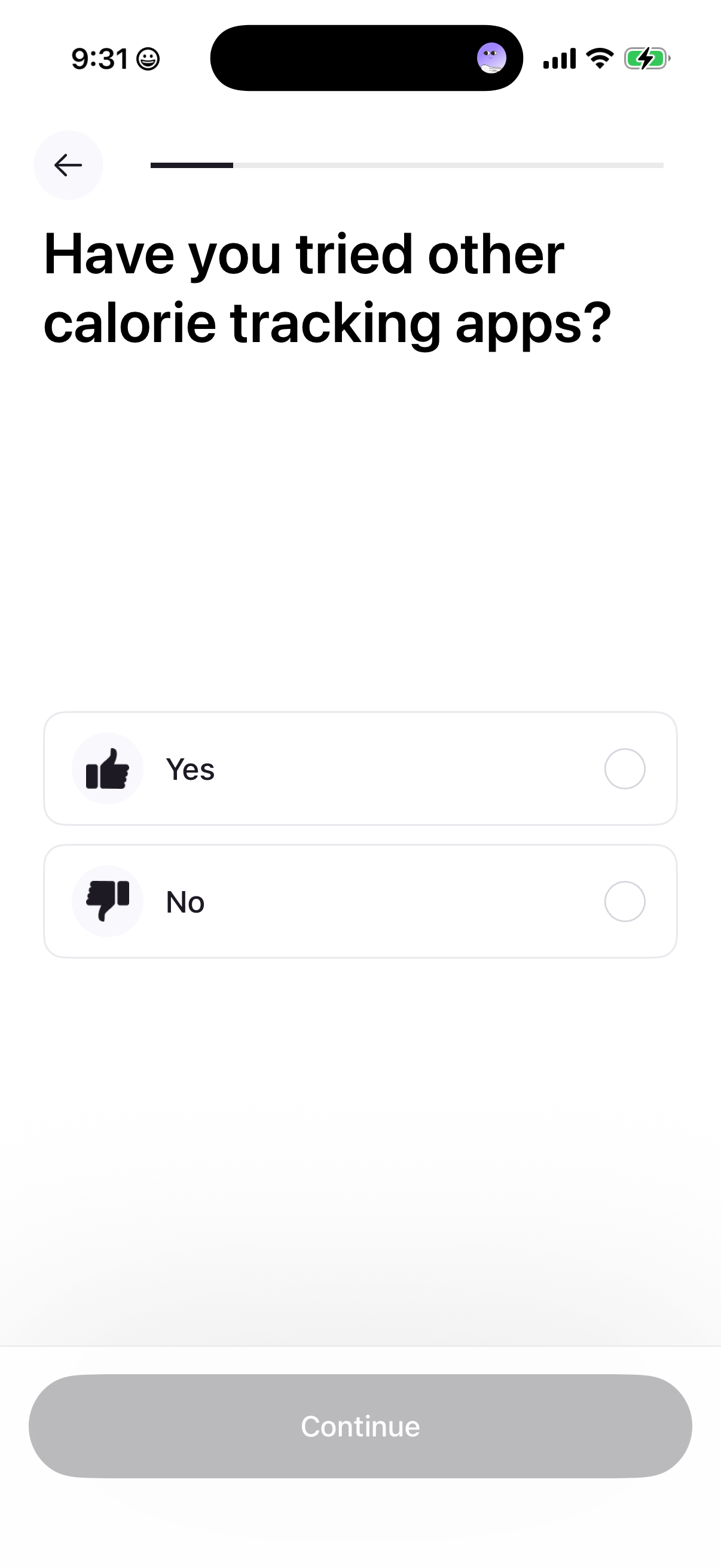 Cal AI frame 10: Previous tracking apps