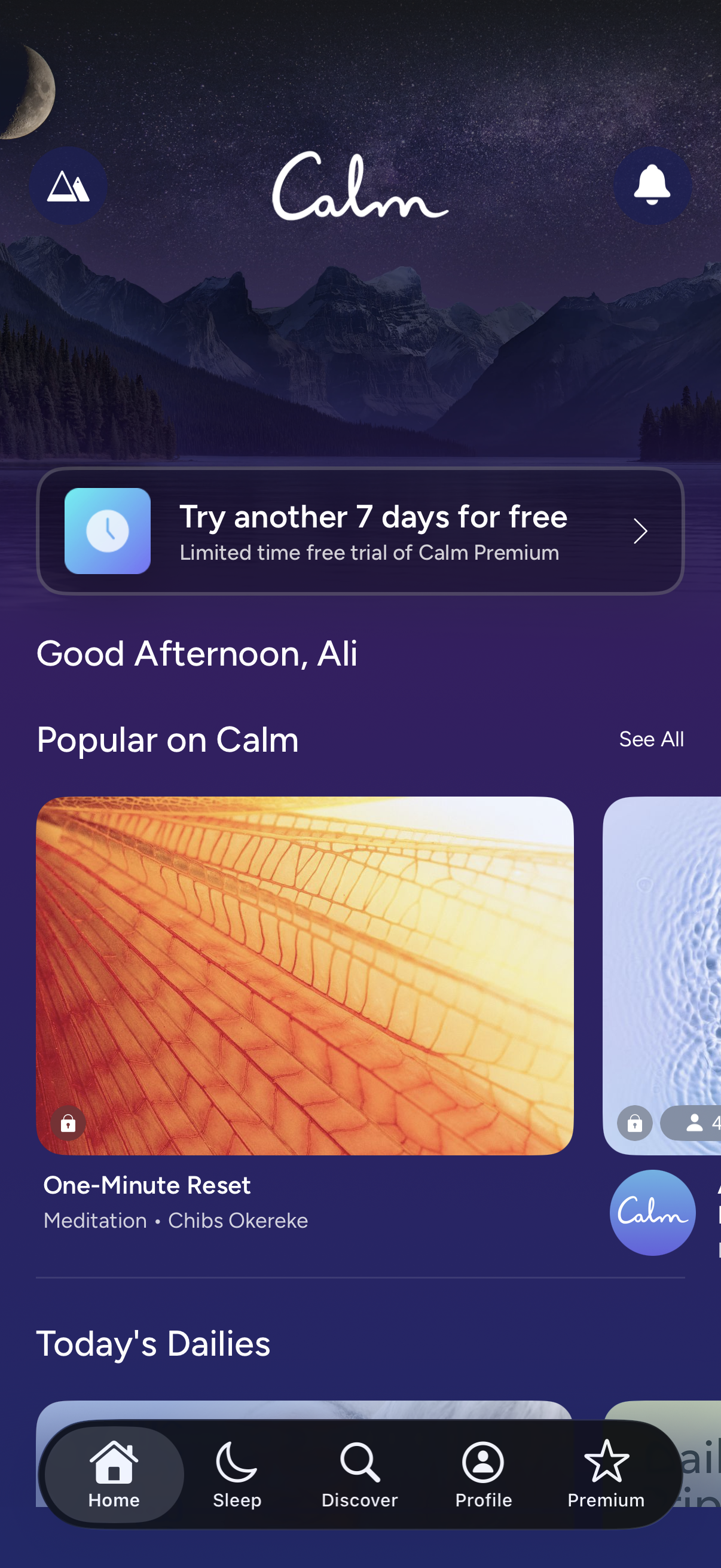 calm app screenshot 1