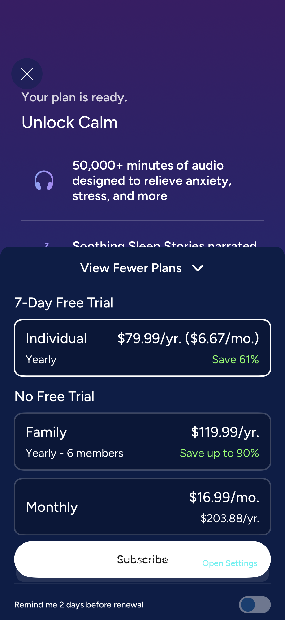 calm app screenshot 2