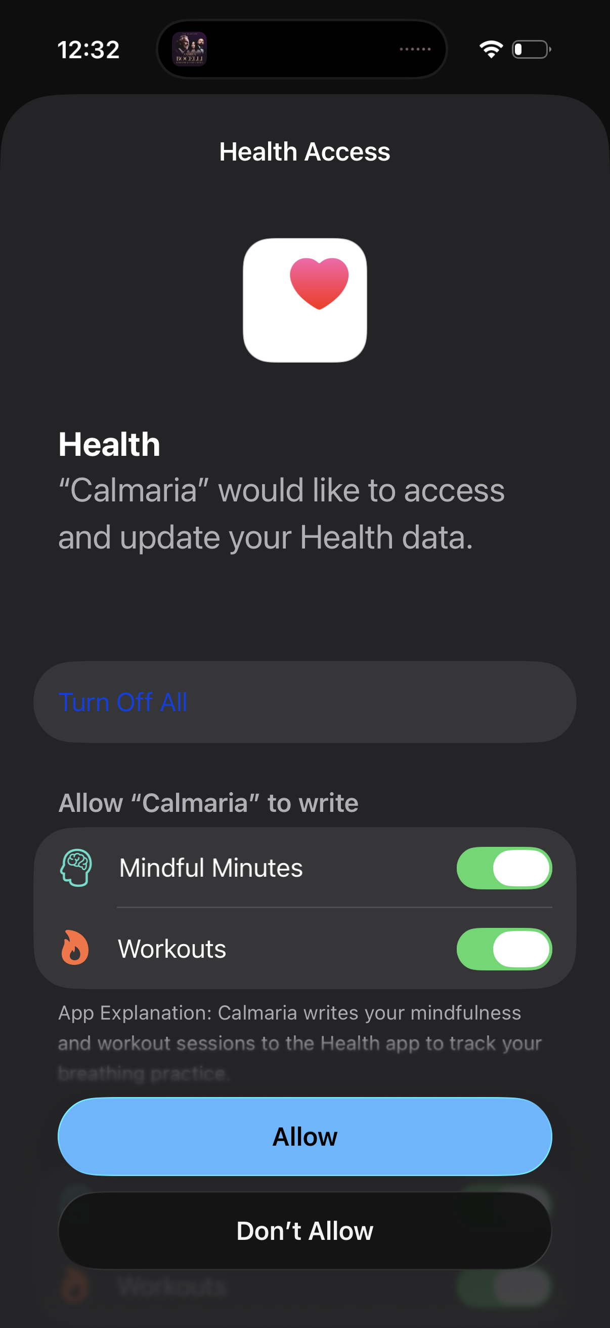 calmaria connect health sync
