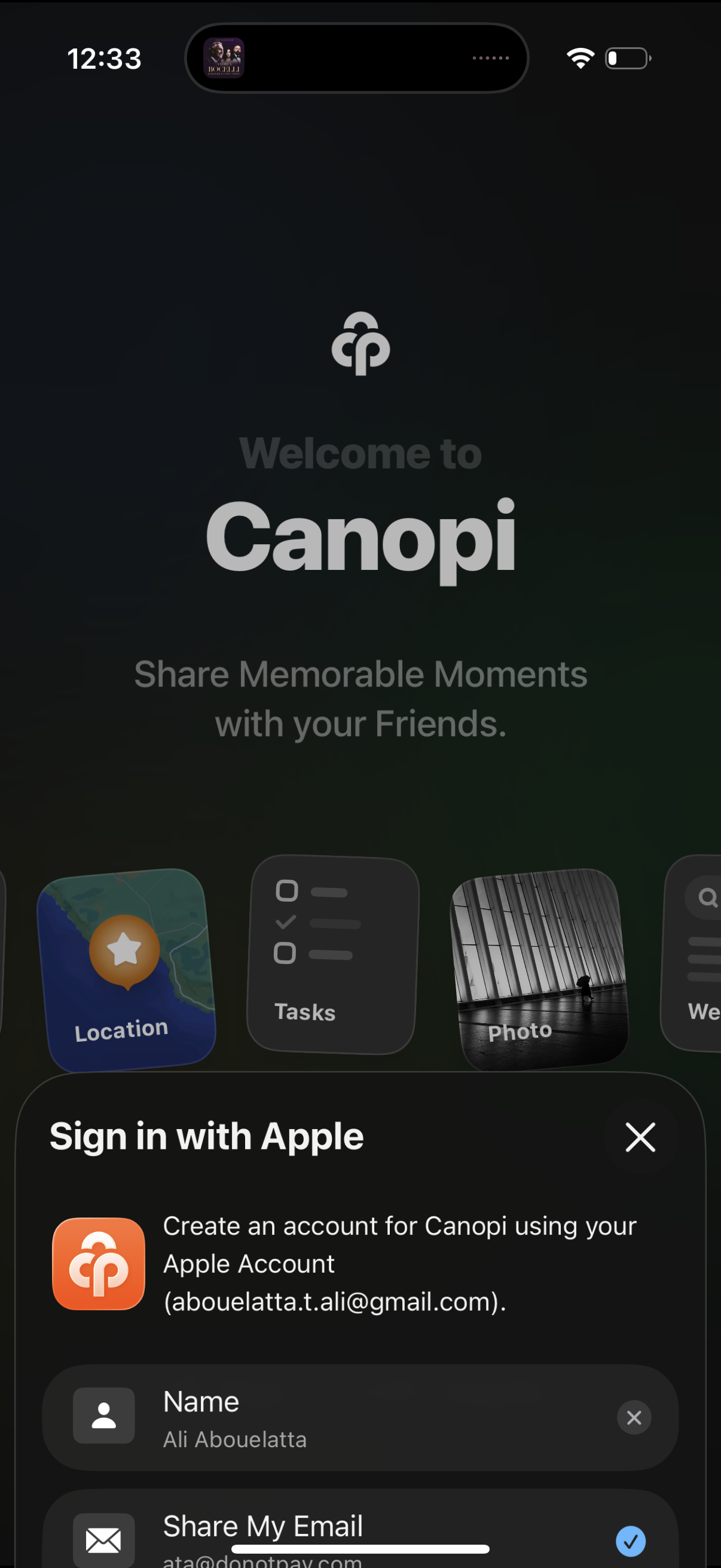 canopi sign in with apple