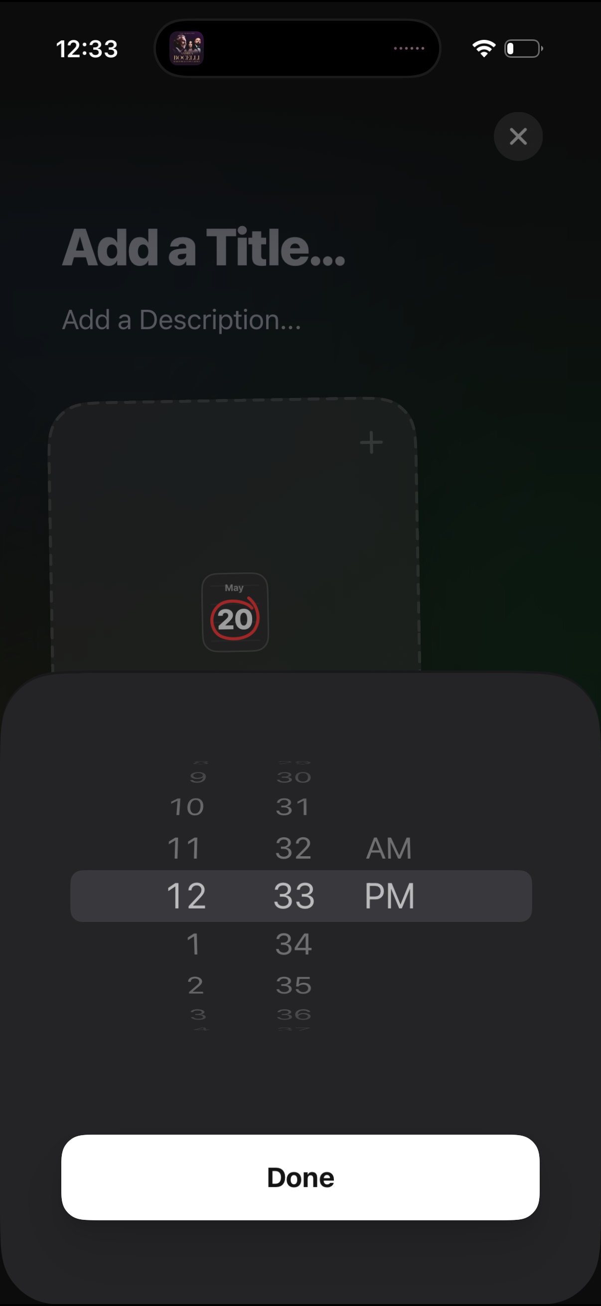 canopi set event time