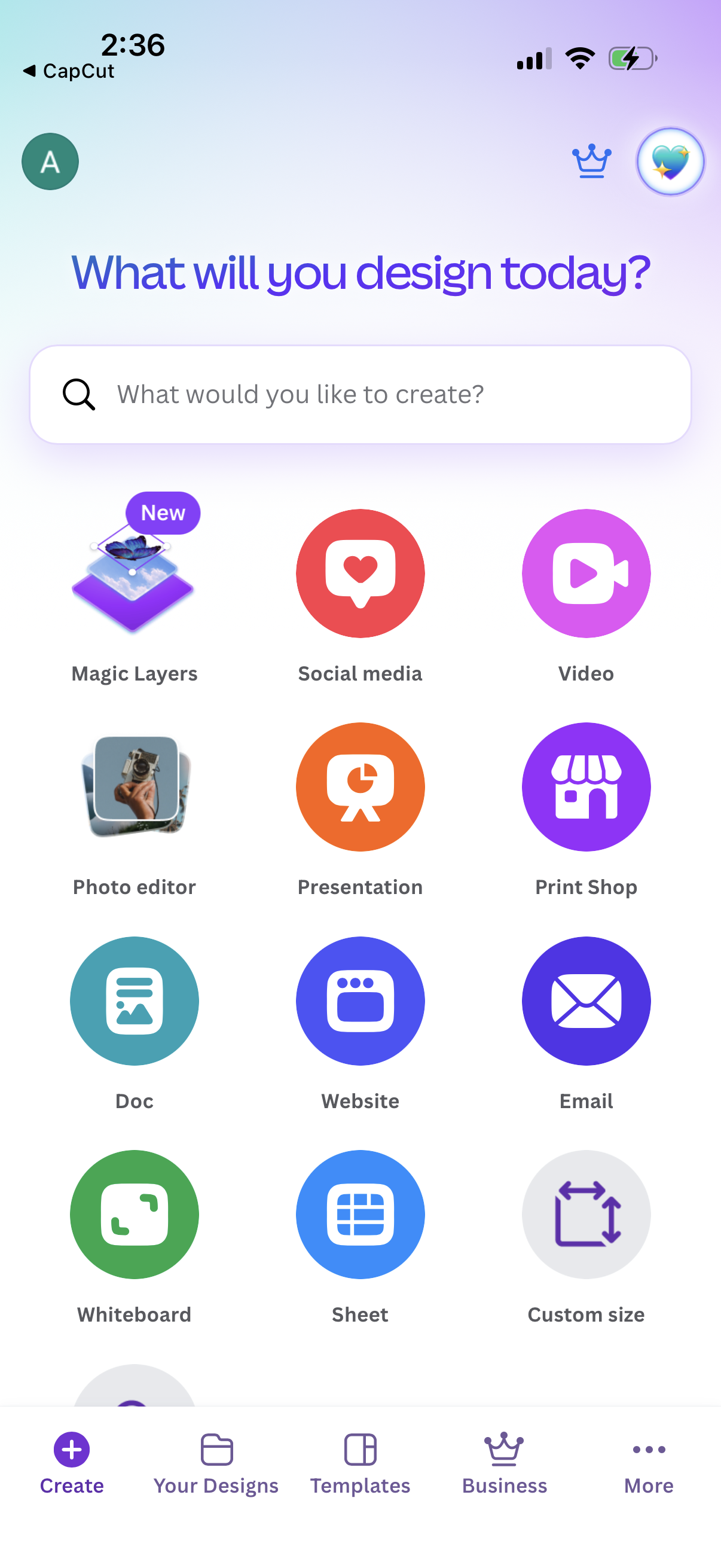 canva screen