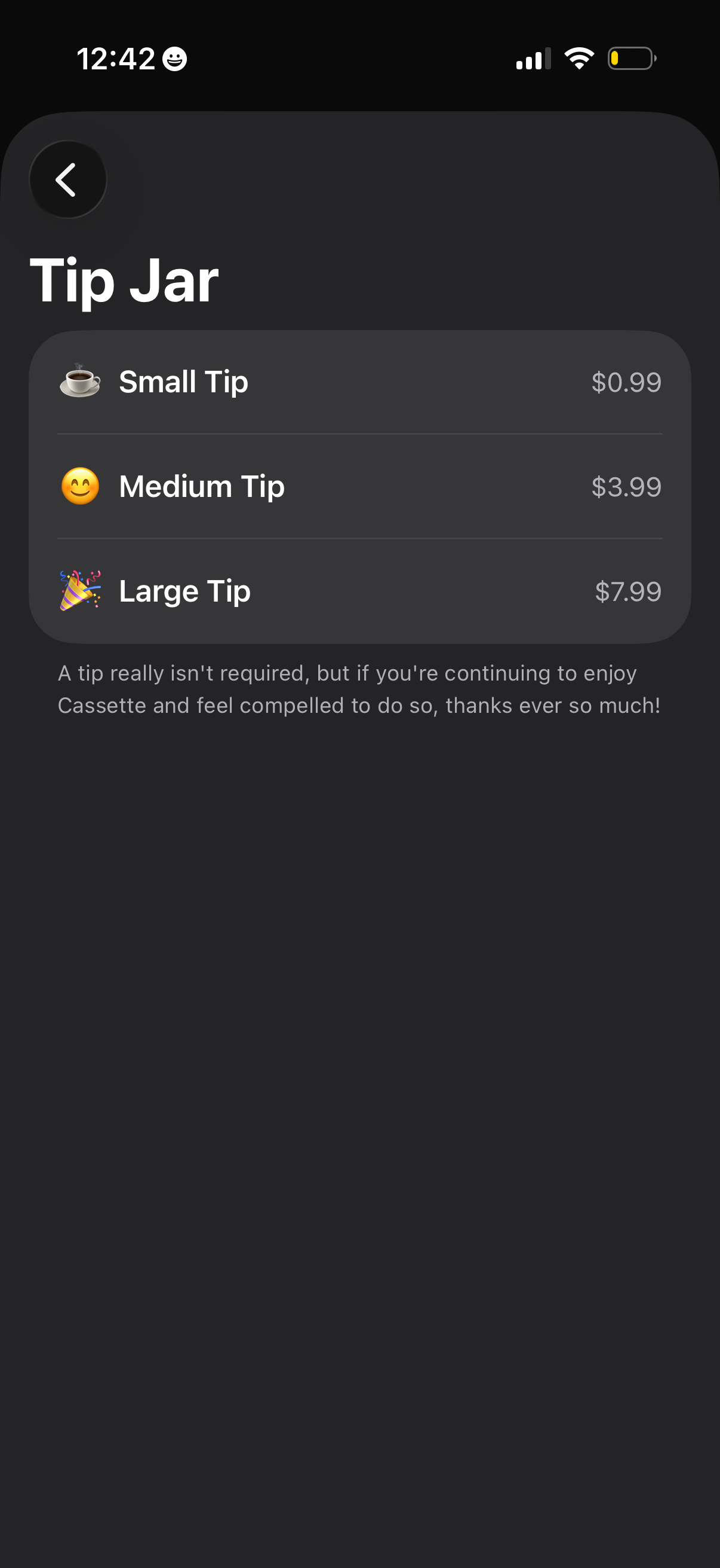 cassette app screenshot 1