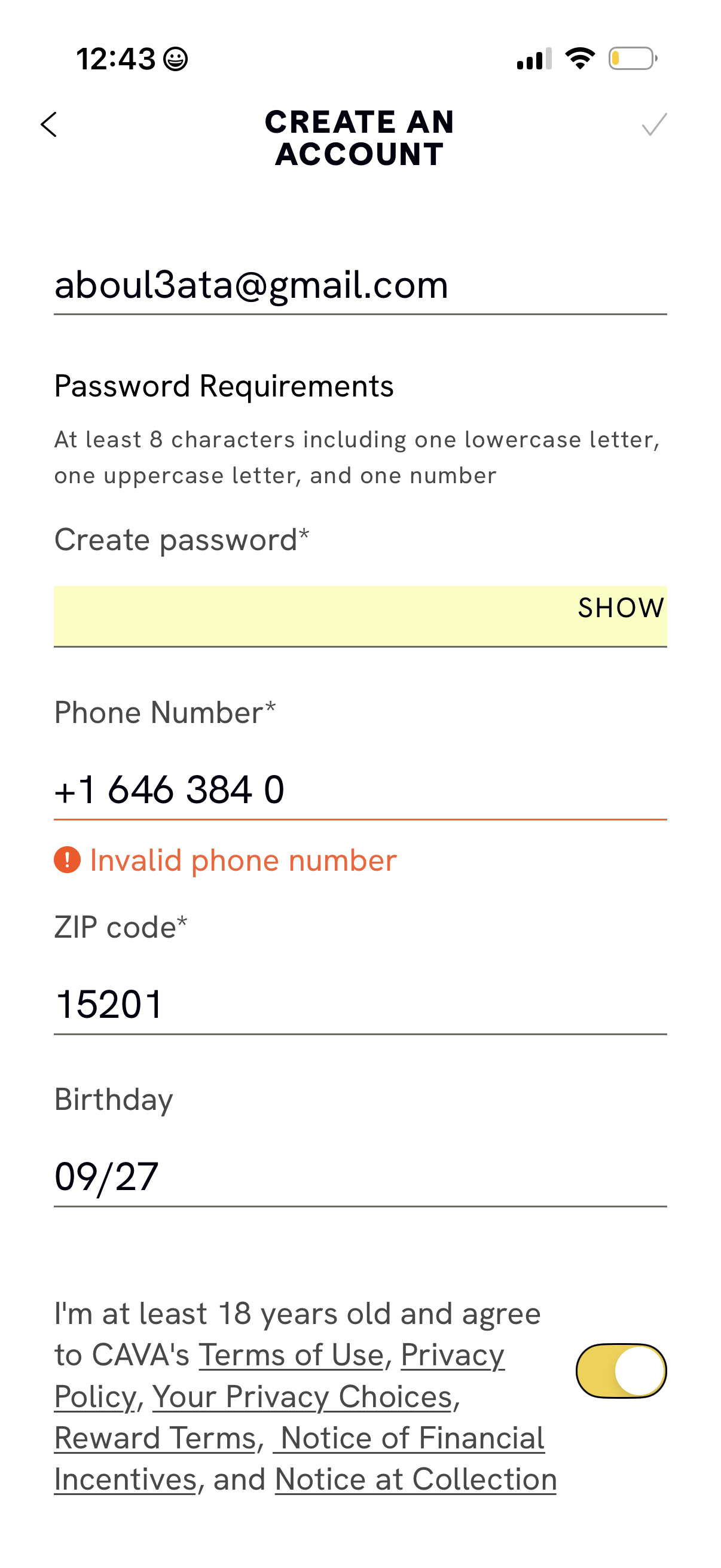 cava app screenshot 29