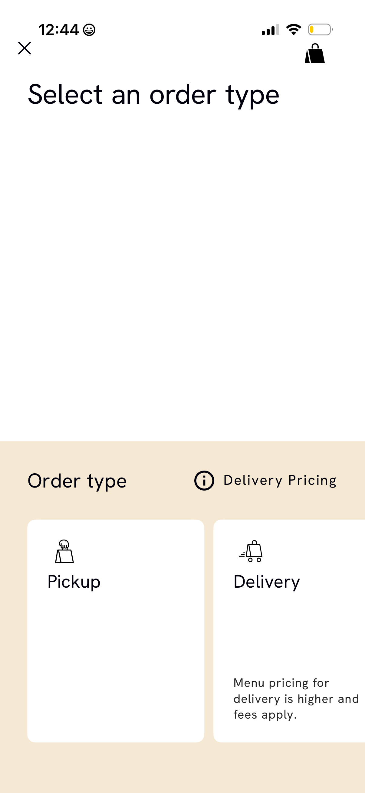 cava start delivery order