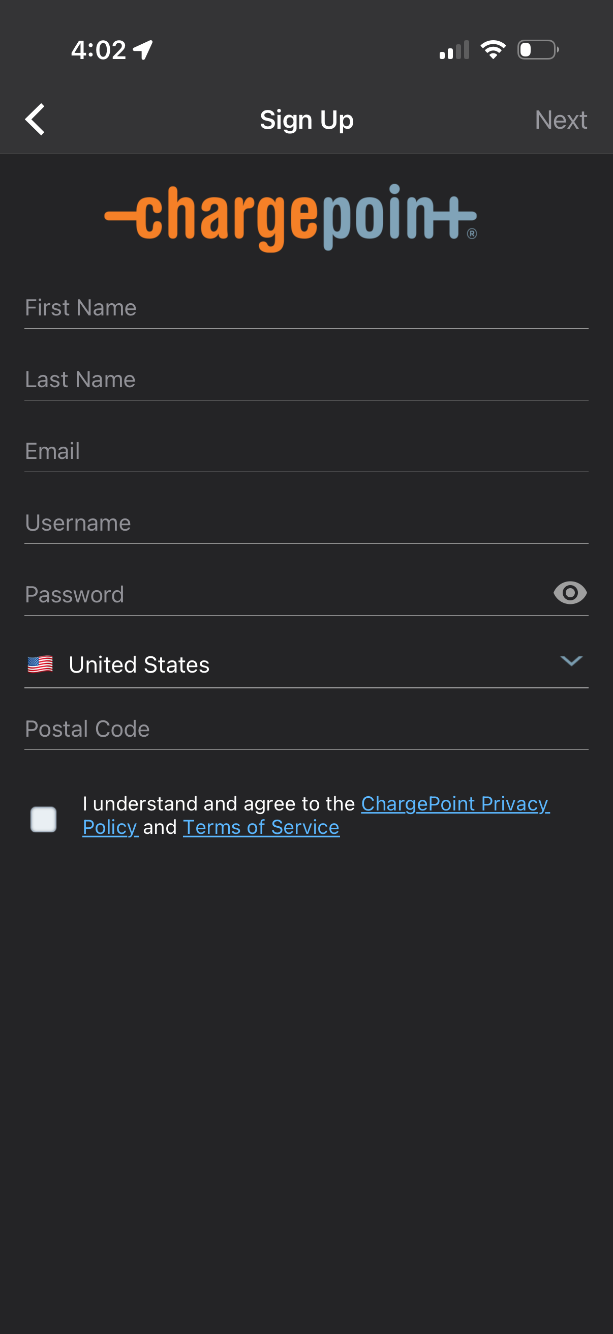 chargepoint app screenshot 7
