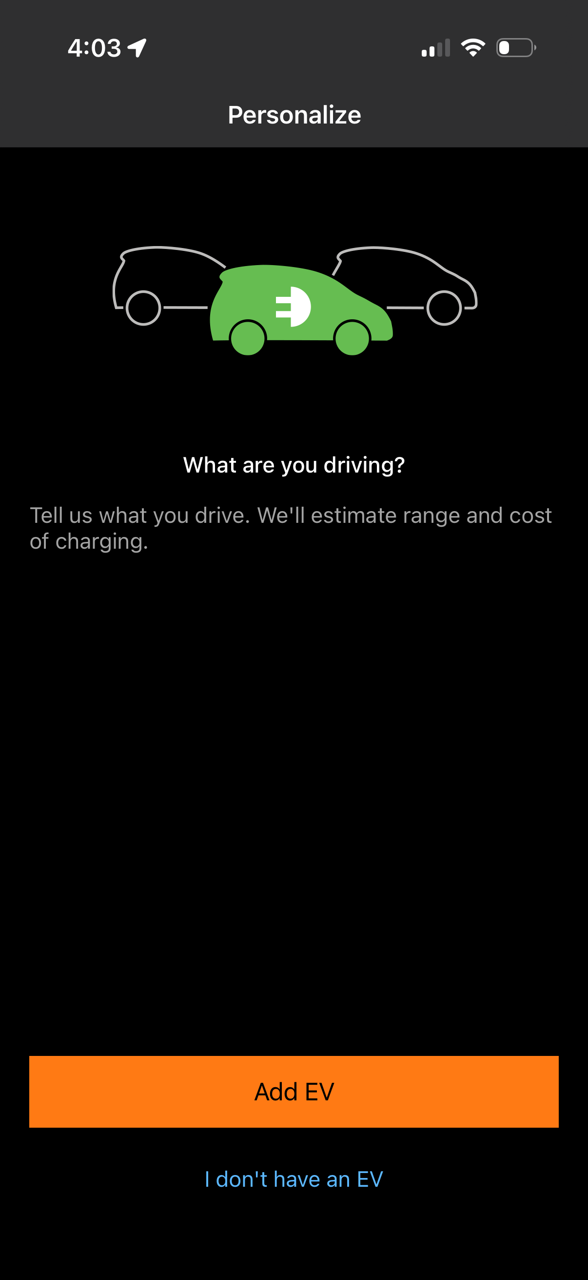 chargepoint app screenshot 1