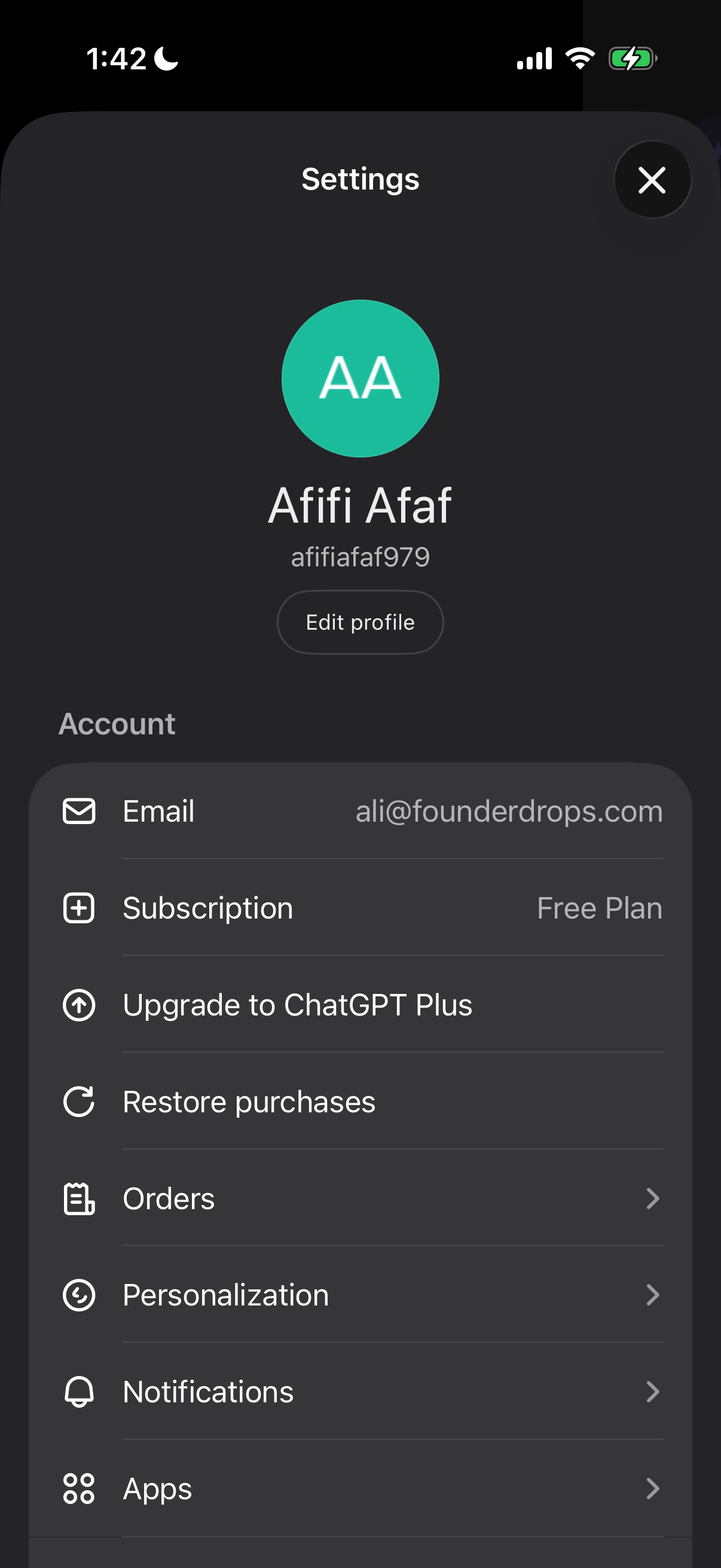 chatgpt app screenshot 1