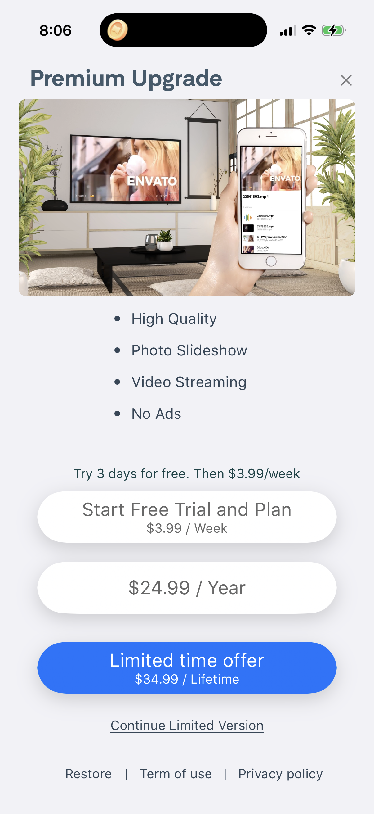 chromecaster app screenshot 2