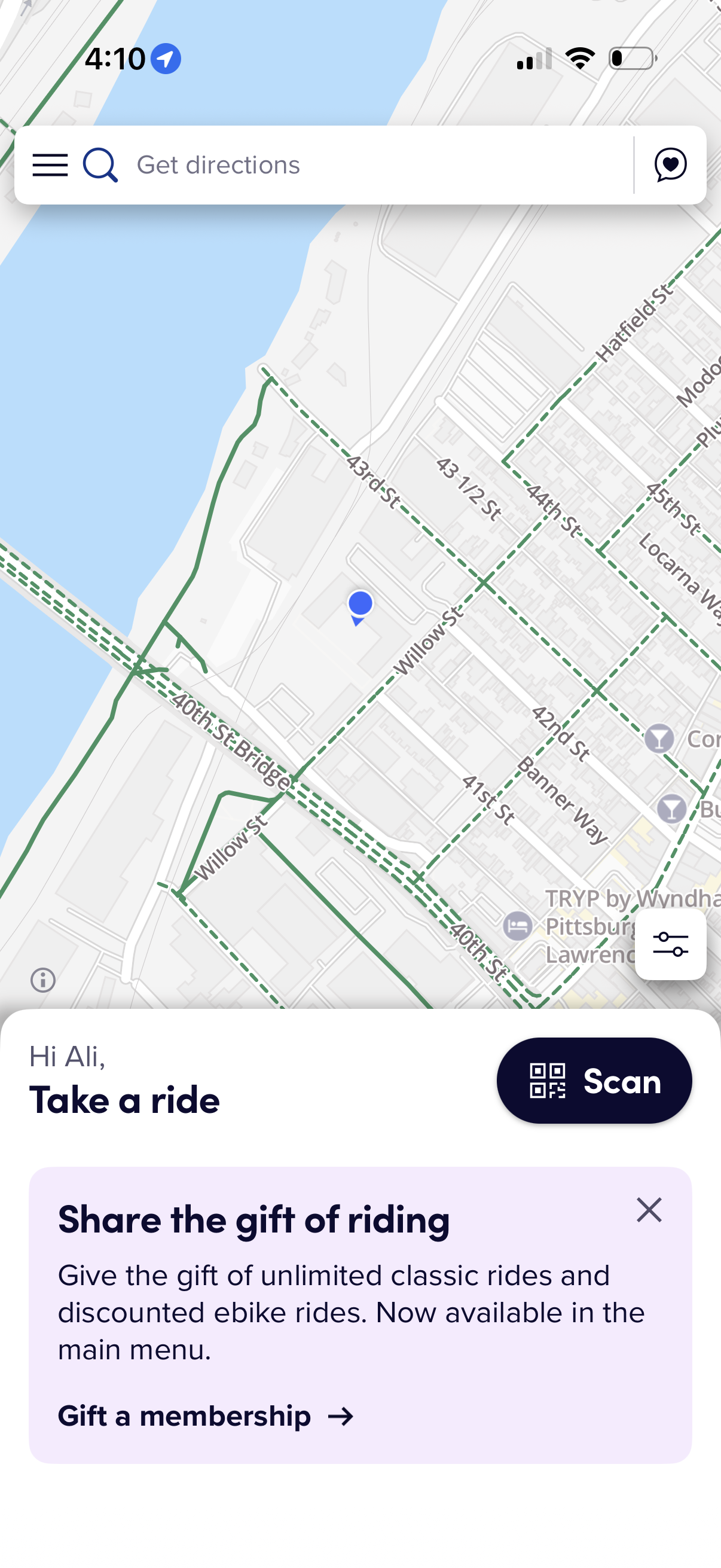 citibike app screenshot 1