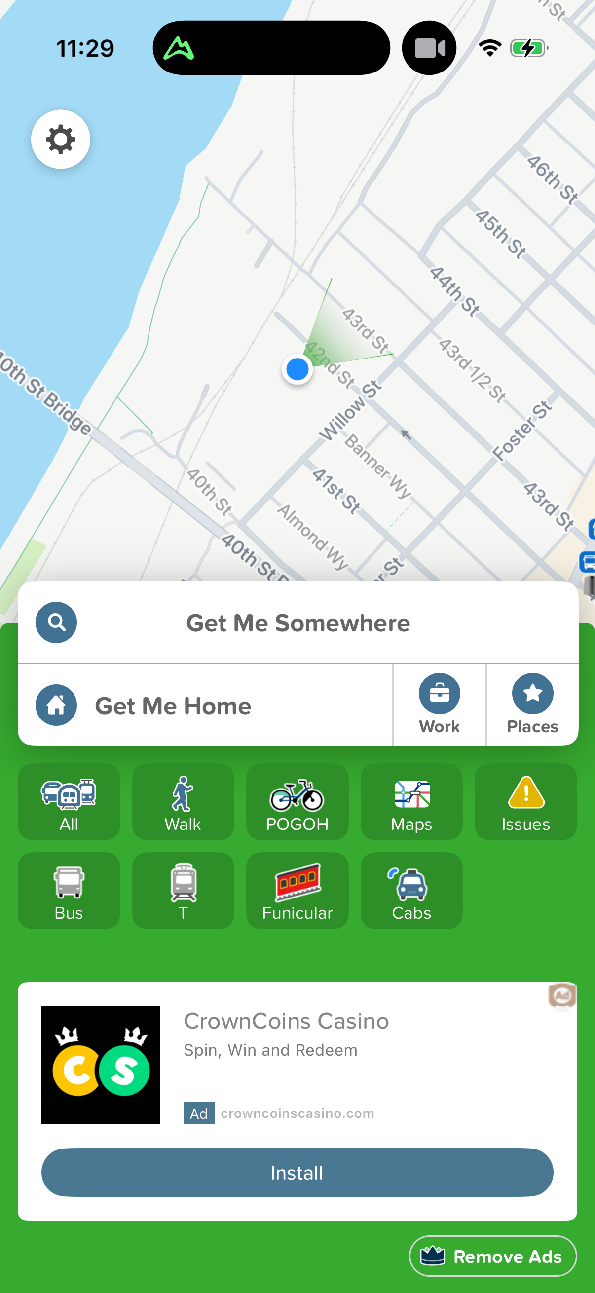 Step 1 of citymapper Main_tabs